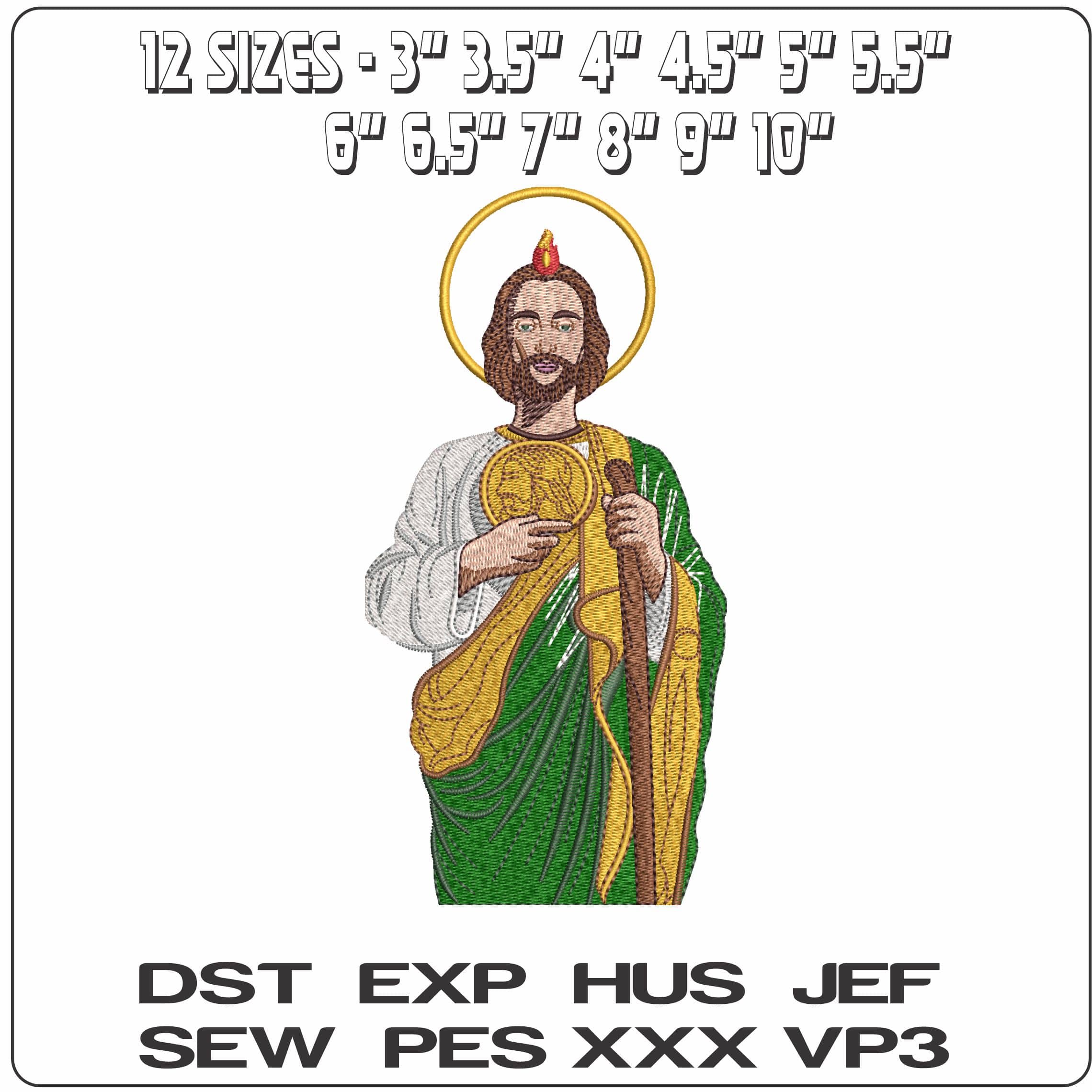 Jesus Standing   - Elegant embroidery design file - instant download — view 2