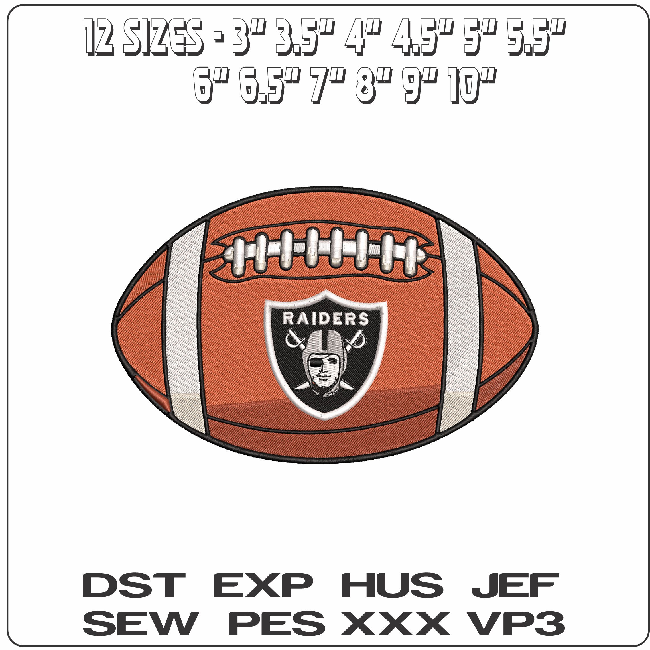 Las Vegas Raiders American Football NFL   - Elegant embroidery design file - instant download — view 2