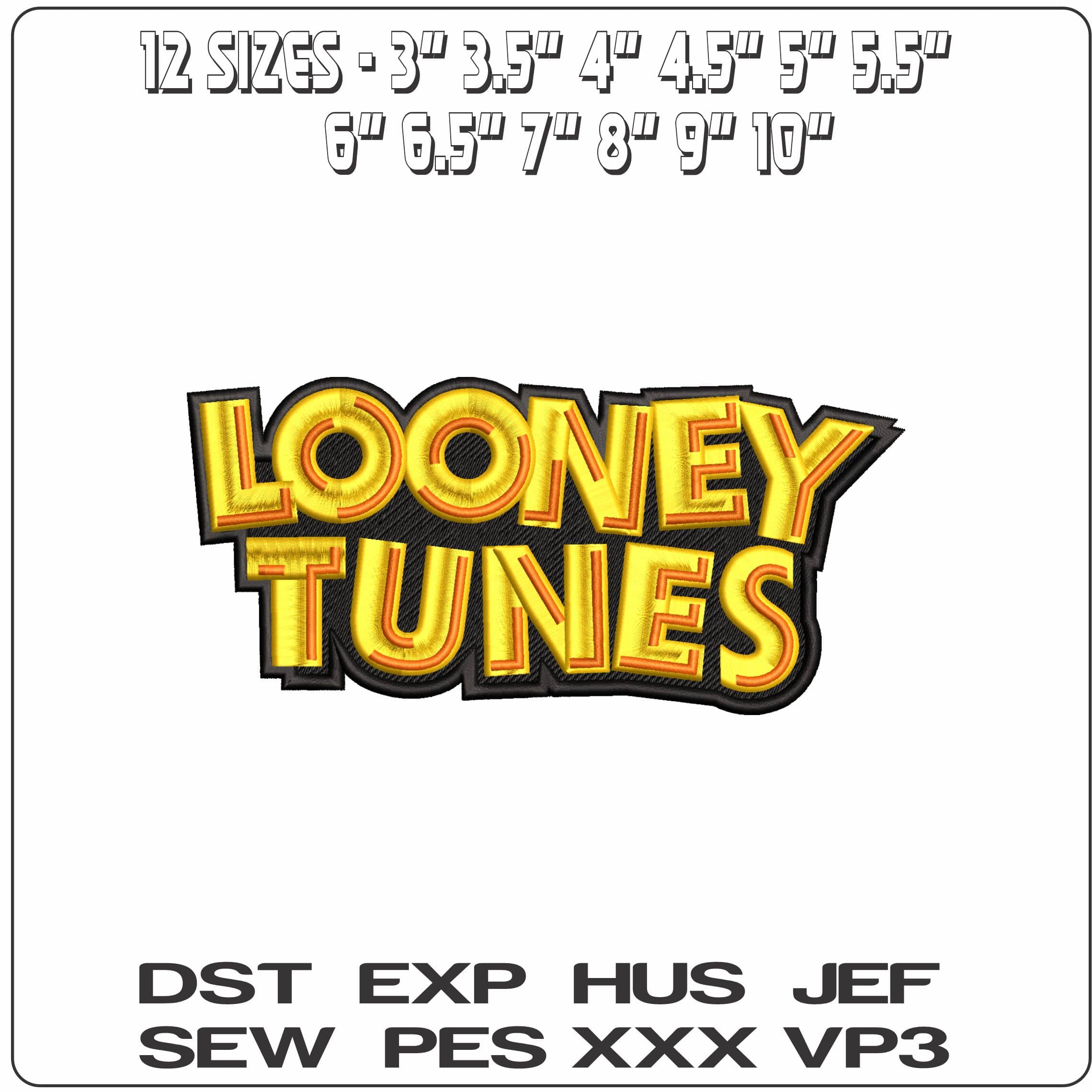 Looney Tunes Logo   - Elegant embroidery design file - instant download — view 2