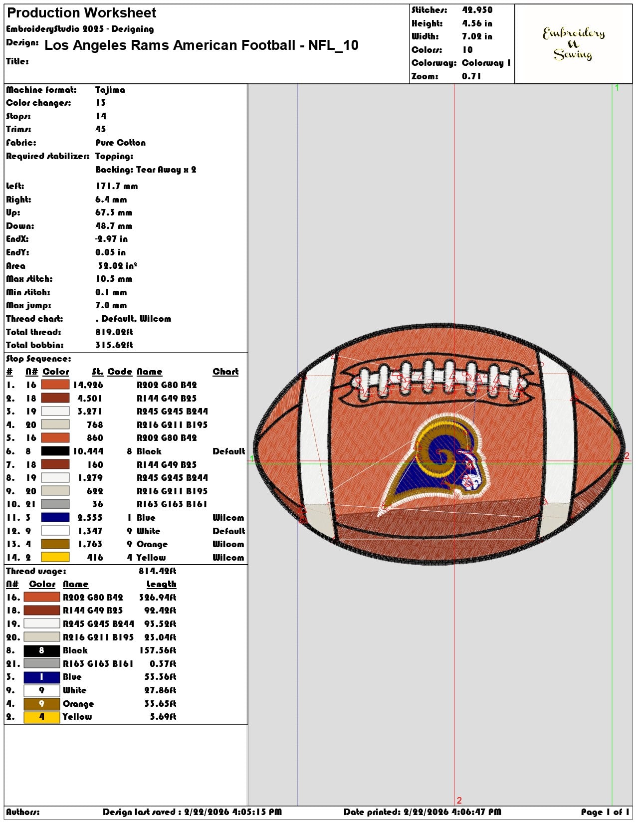 Los Angeles Rams American Football NFL   - Elegant embroidery design file - instant download — view 3