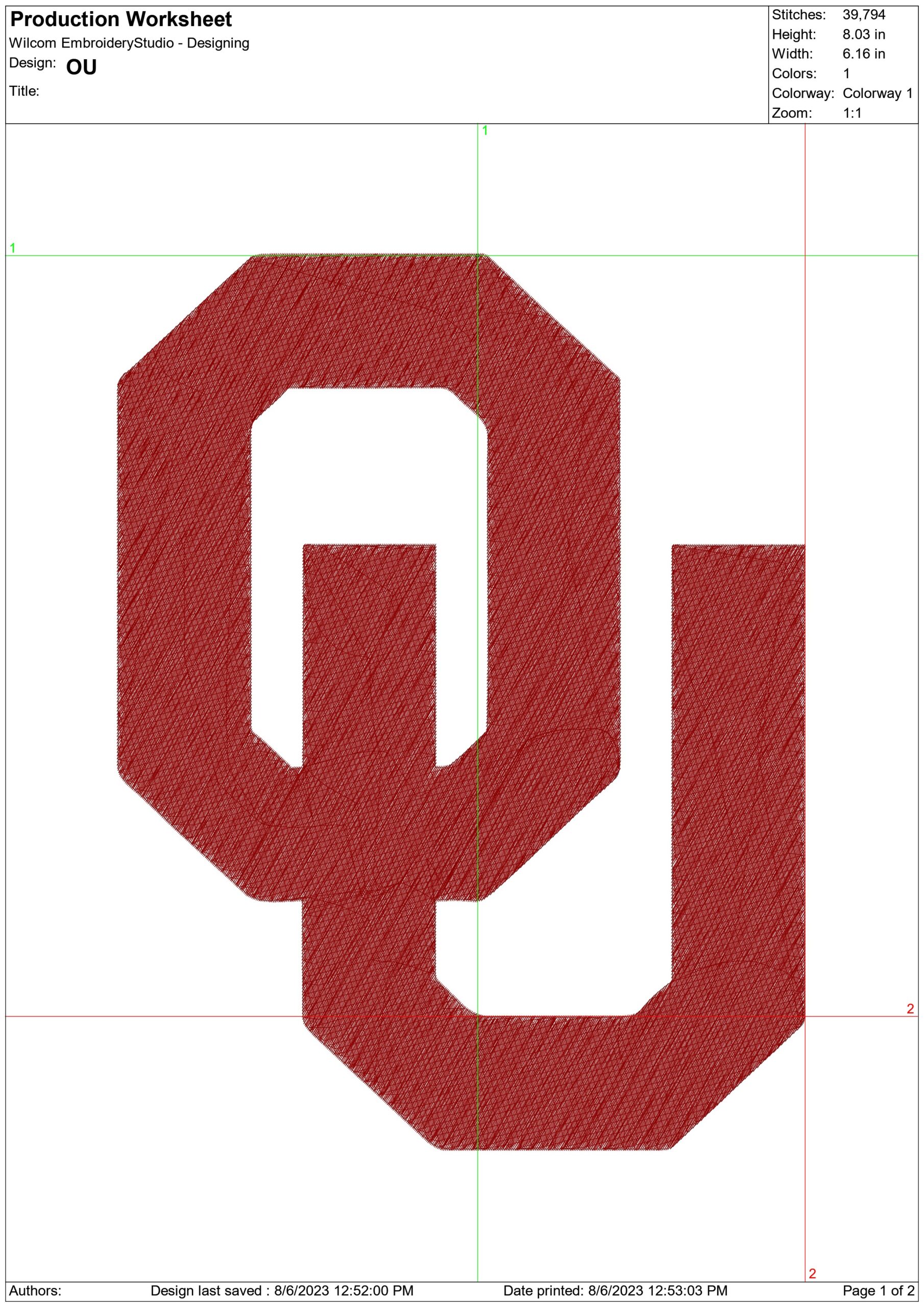Oklahoma Sooners, OU embroidery design - Oklahoma State embroidery machine pattern embroidery file - instant download in frame — view 2