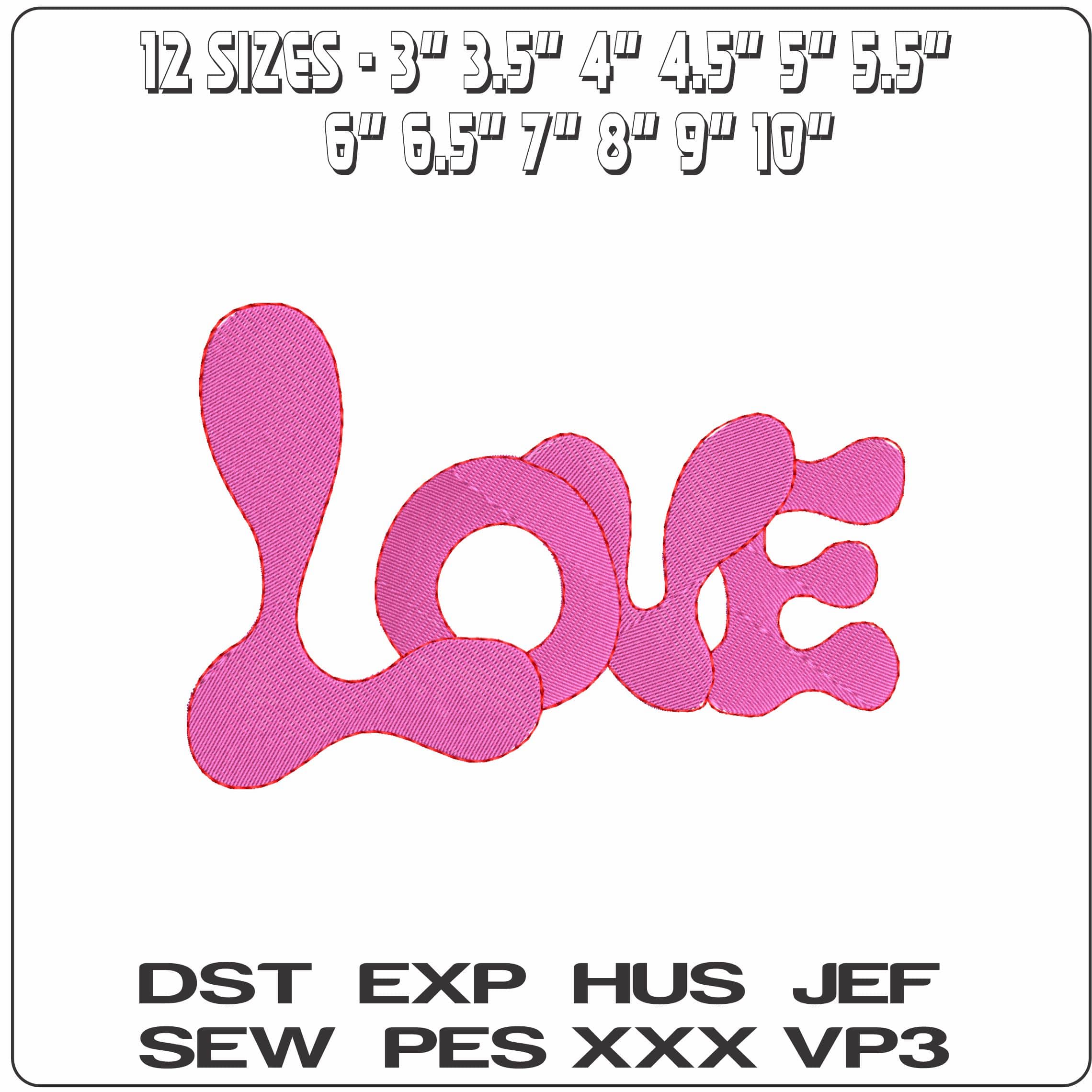 Love   - Elegant embroidery design file - instant download — view 2