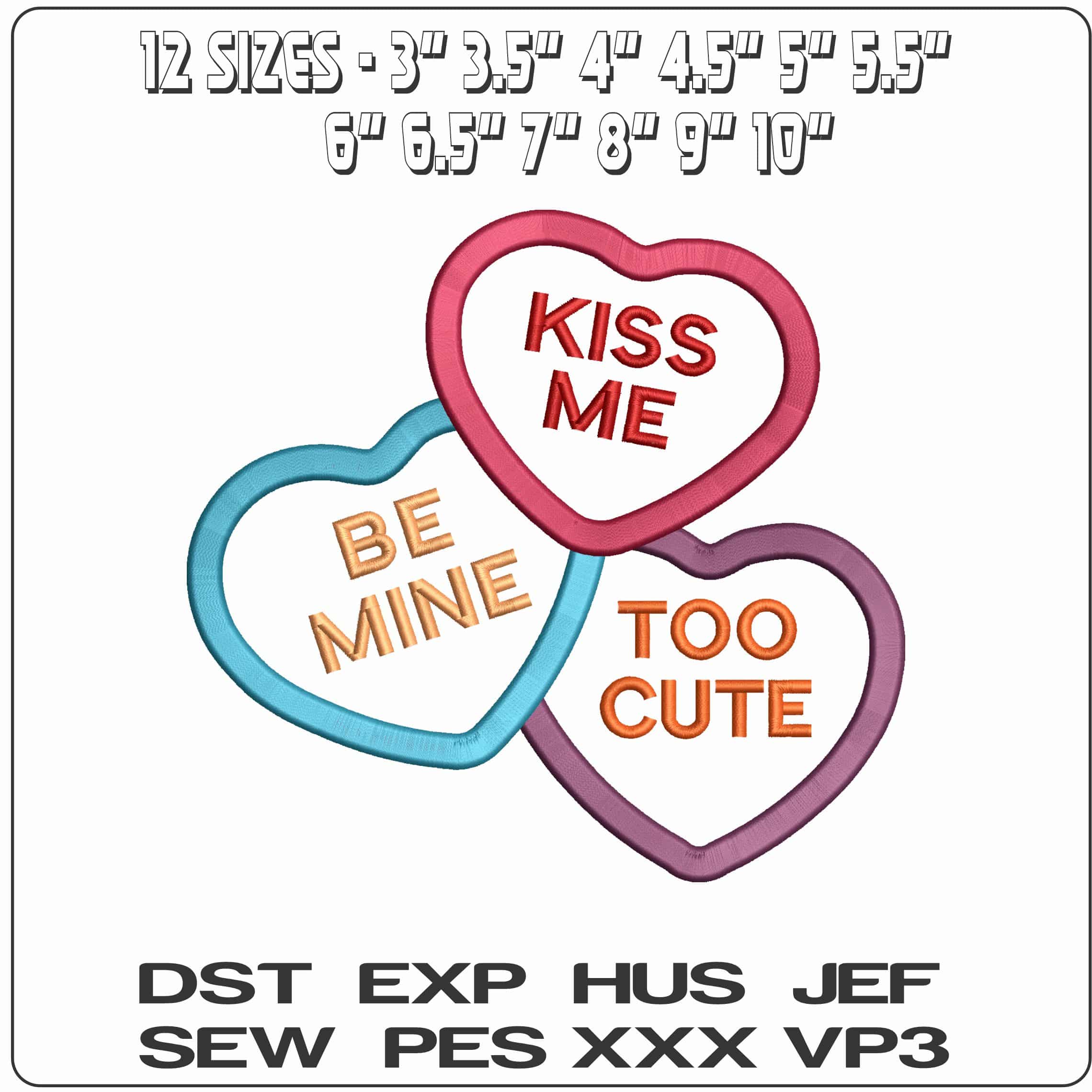 Love Hearts  - Elegant embroidery design file - instant download — view 2