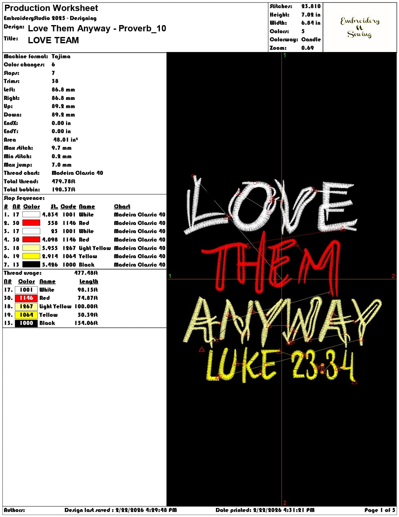 Love Them Anyway Proverb  - Elegant embroidery design file - instant download — view 3