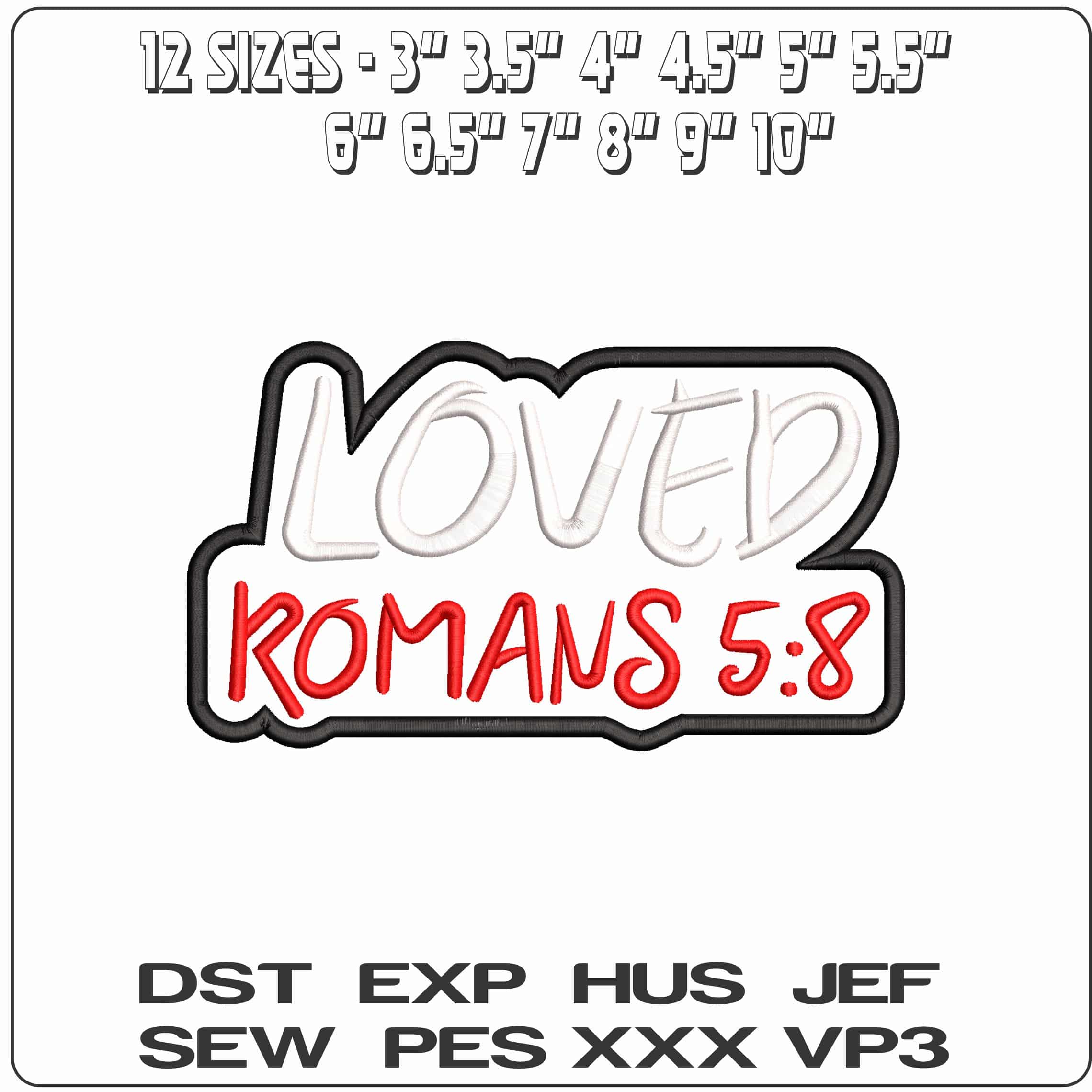 Loved Proverb  - Elegant embroidery design file - instant download — view 2