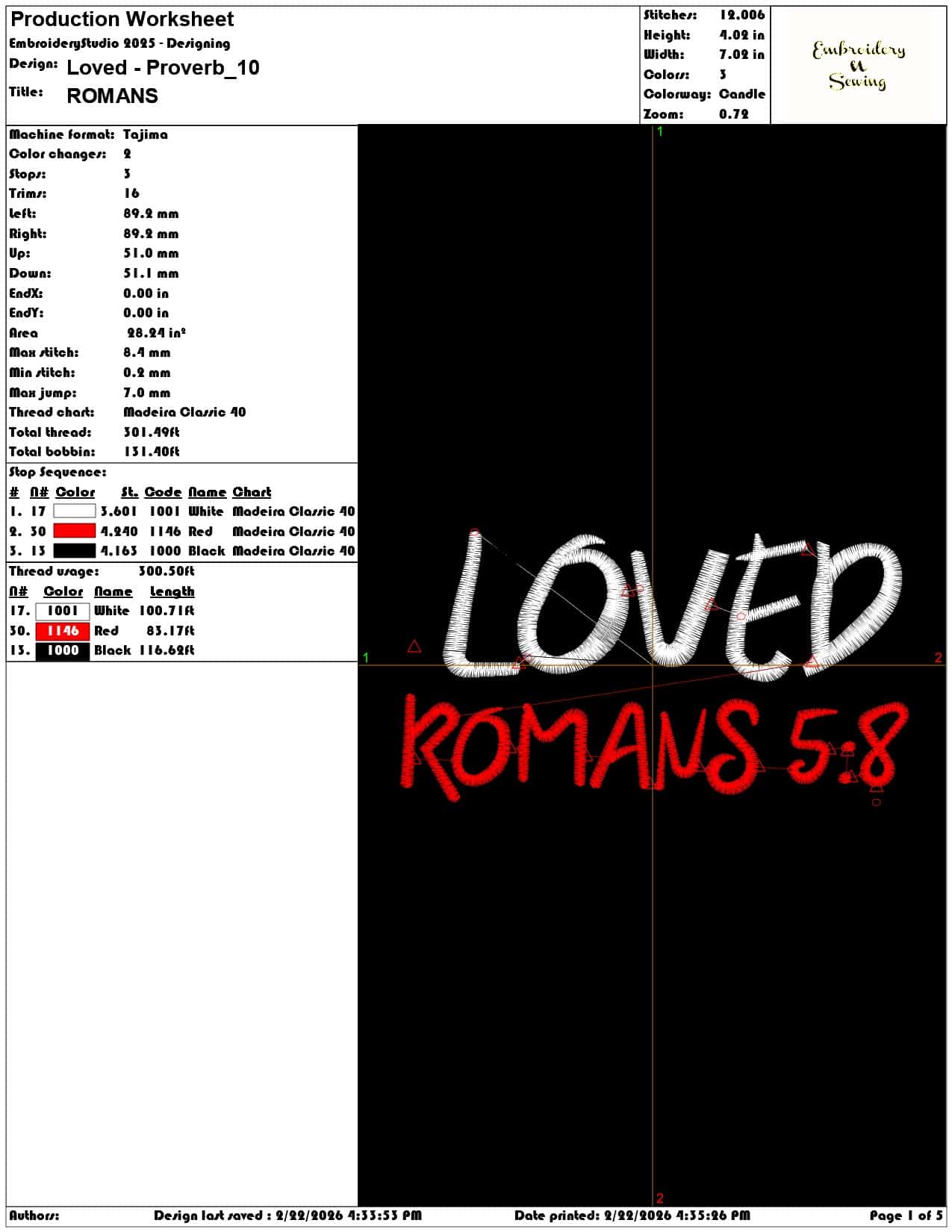 Loved Proverb  - Elegant embroidery design file - instant download — view 3