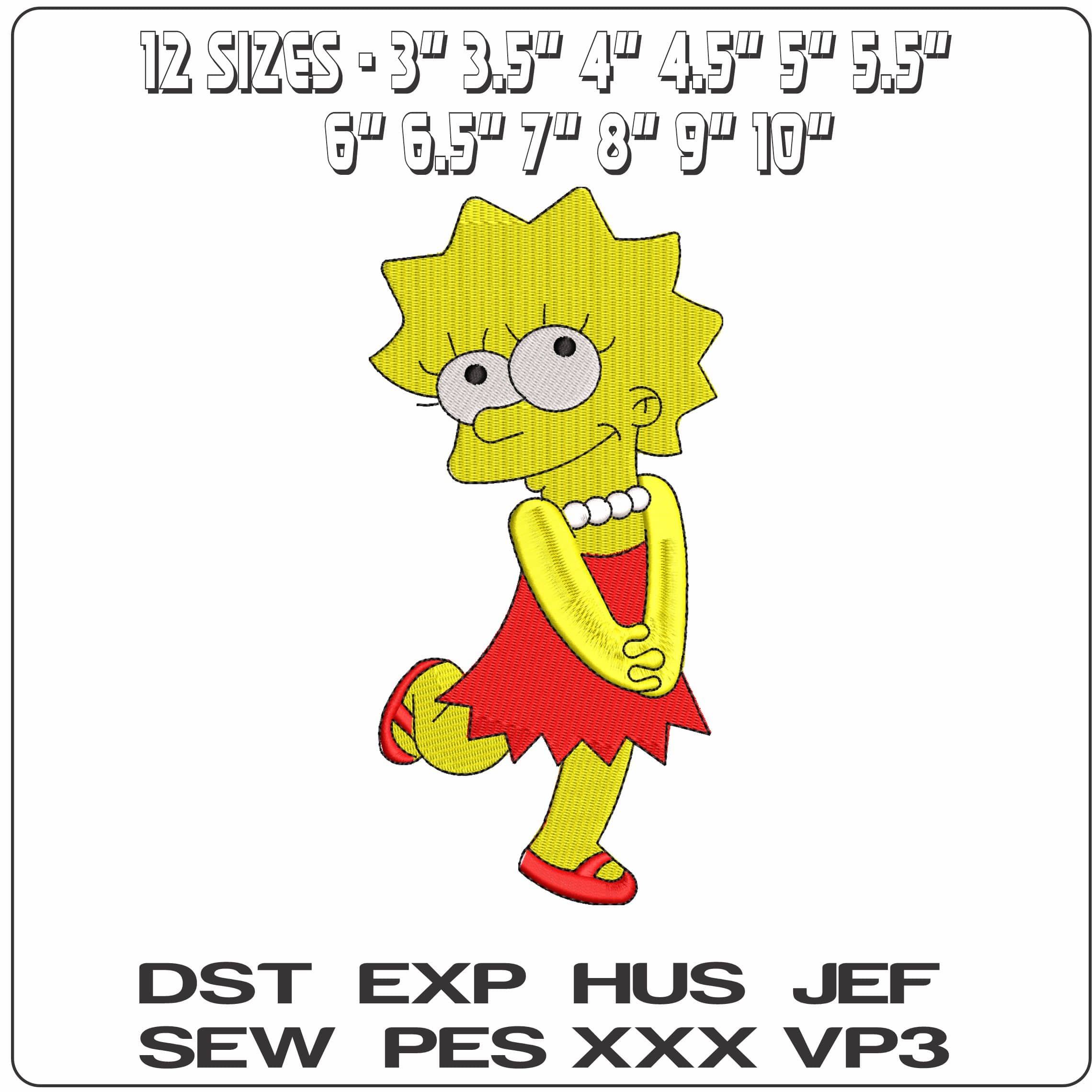 Maggie Simpson Cute Pose  - Elegant embroidery design file - instant download — view 2