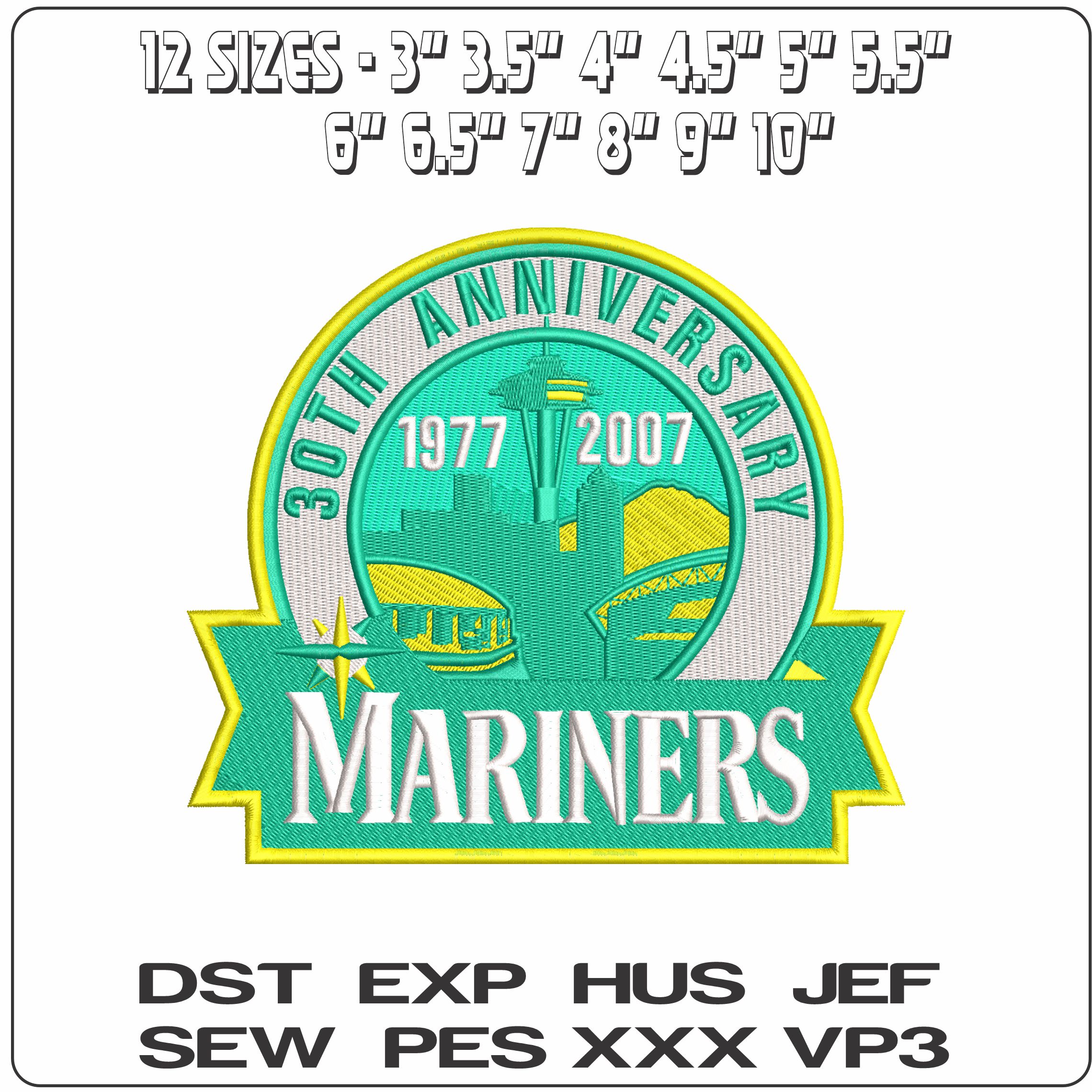 Mariners  - Elegant embroidery design file - instant download — view 2