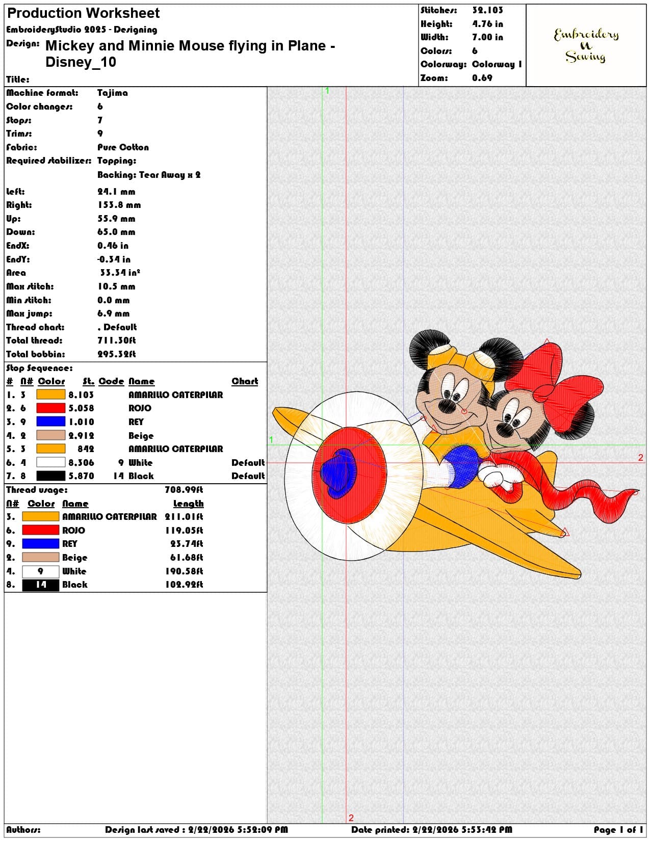 Mickey and Minnie Mouse flying in Plane Disney   - Elegant embroidery design file - instant download — view 3