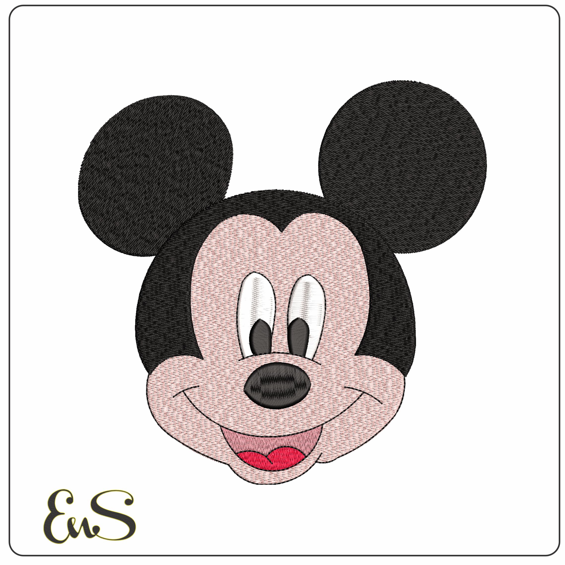 Mickey Mouse Head Disney  - Elegant embroidery design file - instant download