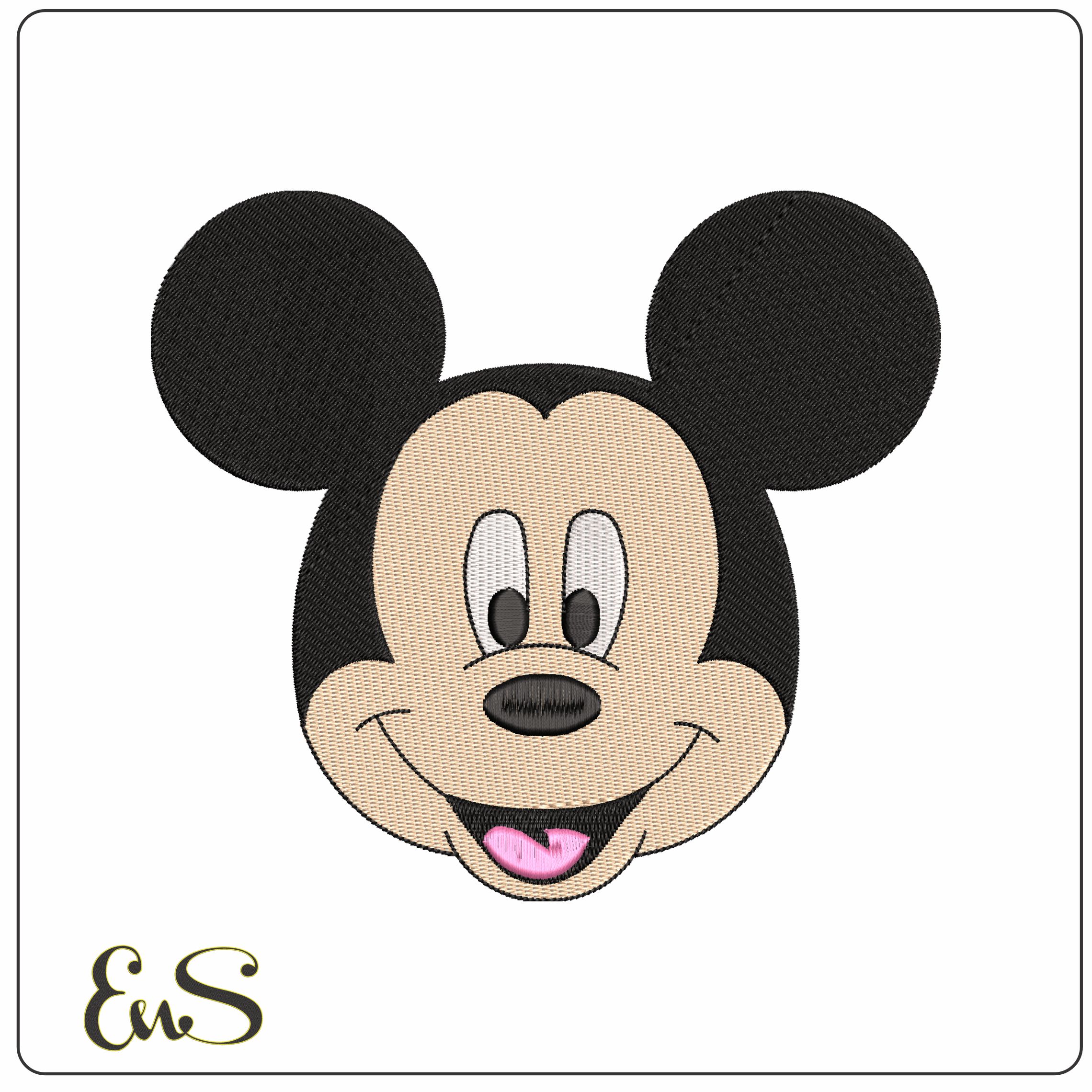 Mickey Mouse Head Basic Disney  - Elegant embroidery design file - instant download