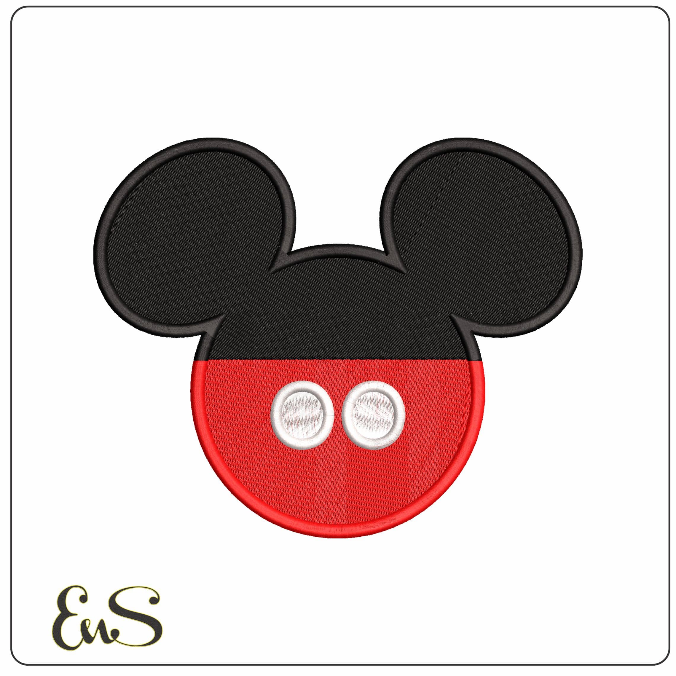 Mickey Mouse Head Outline with outfit Disney  - Elegant embroidery design file - instant download