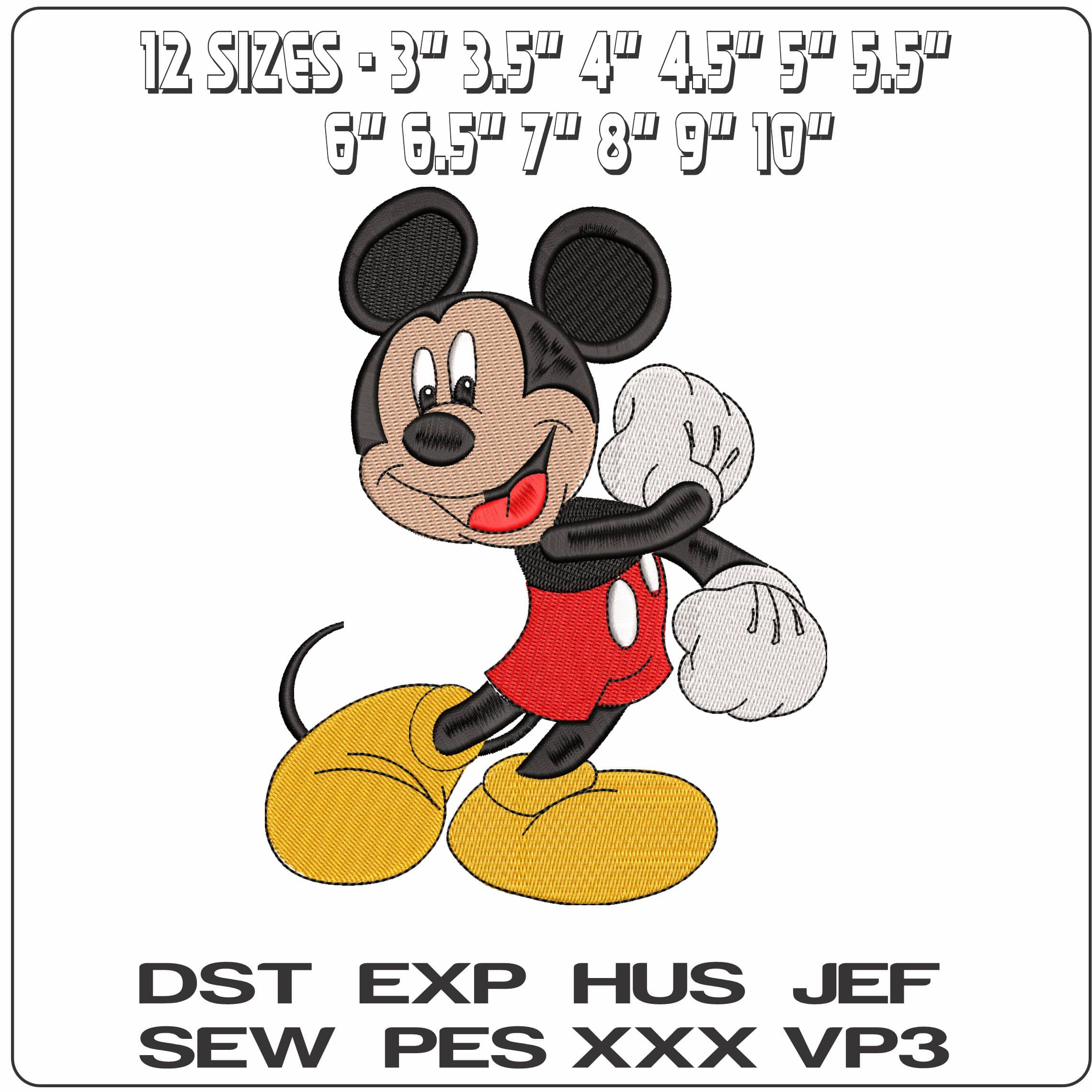 Mickey Mouse Shucks Disney  - Elegant embroidery design file - instant download — view 2