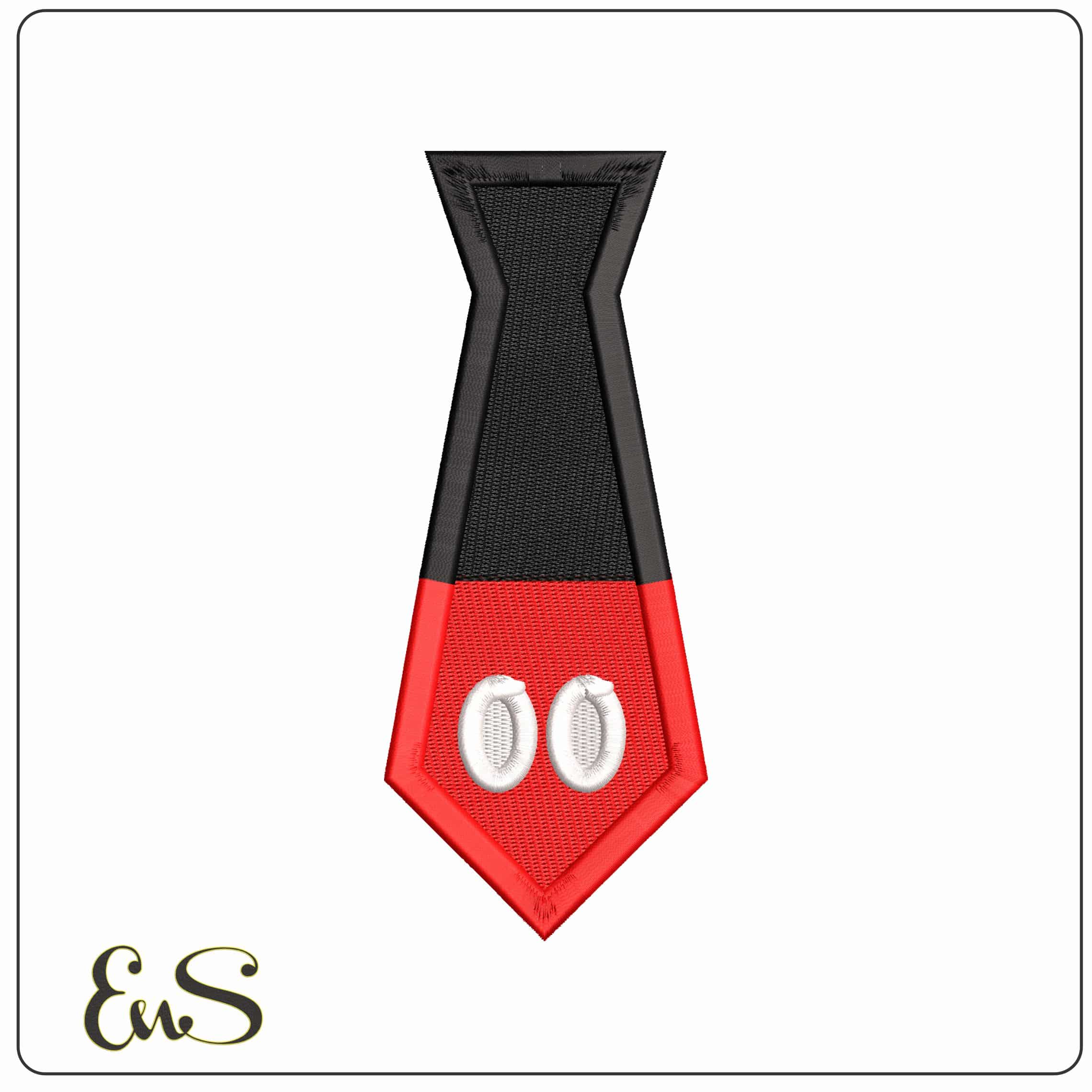 Mickey Mouse Tie with outfit Disney  - Elegant embroidery design file - instant download