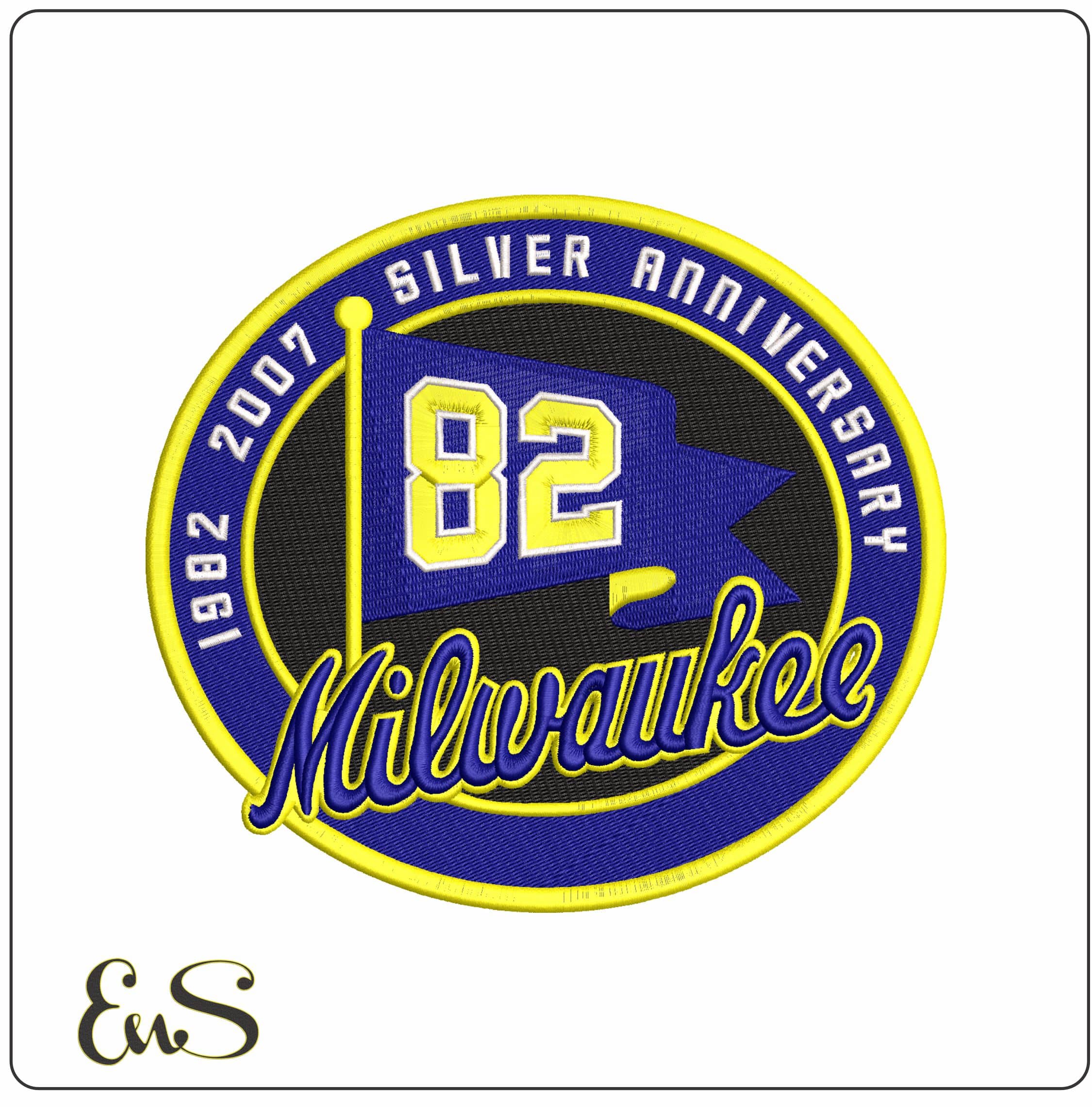 Milwaukee 82  - Elegant embroidery design file - instant download