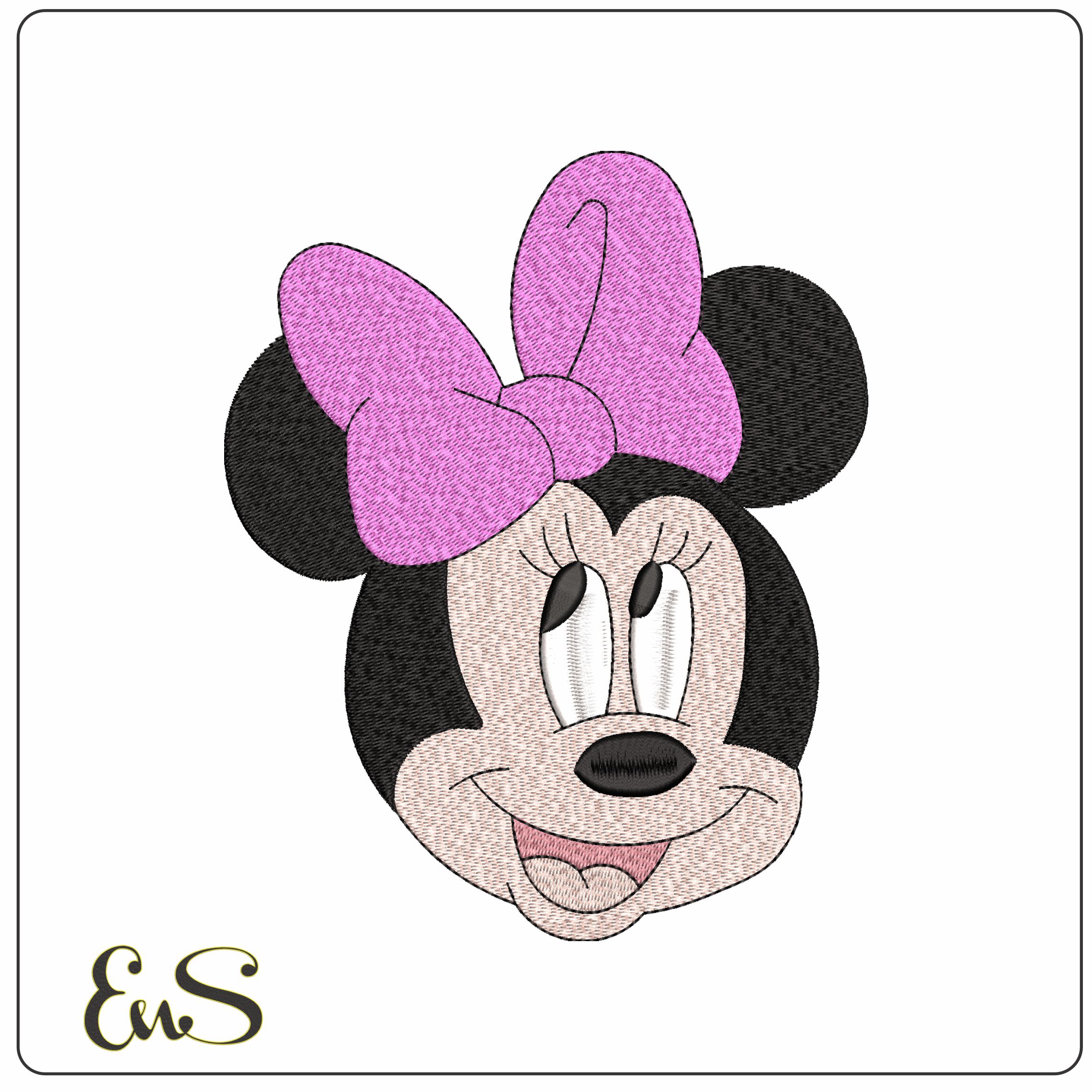 Minnie Mouse Head Disney  - Elegant embroidery design file - instant download