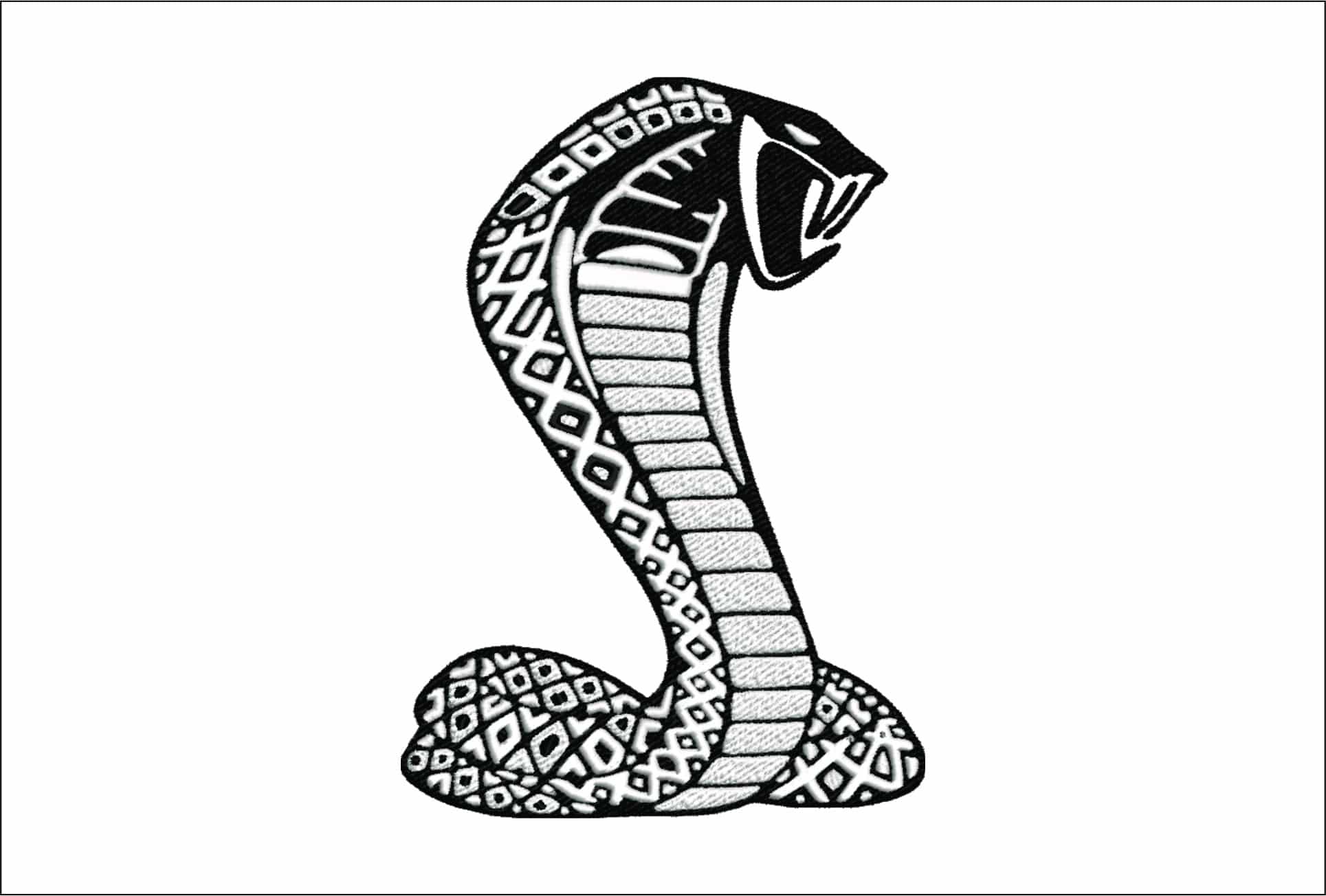 Cobra Shelby Snake - Ford Car embroidery design - Logo design machine pattern Car Auto Company embroidery file instant download in a frame