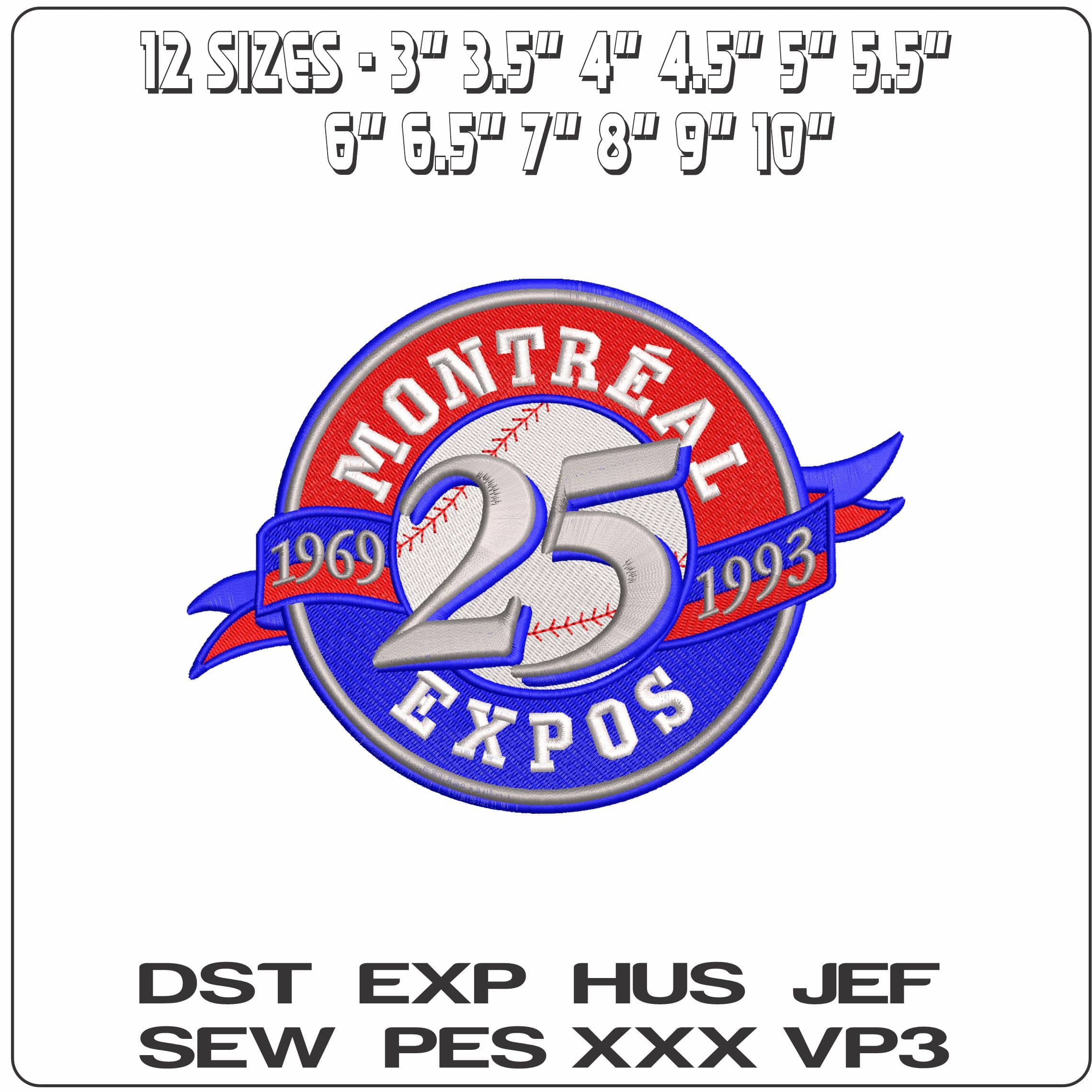 Montreal 25  - Elegant embroidery design file - instant download — view 2