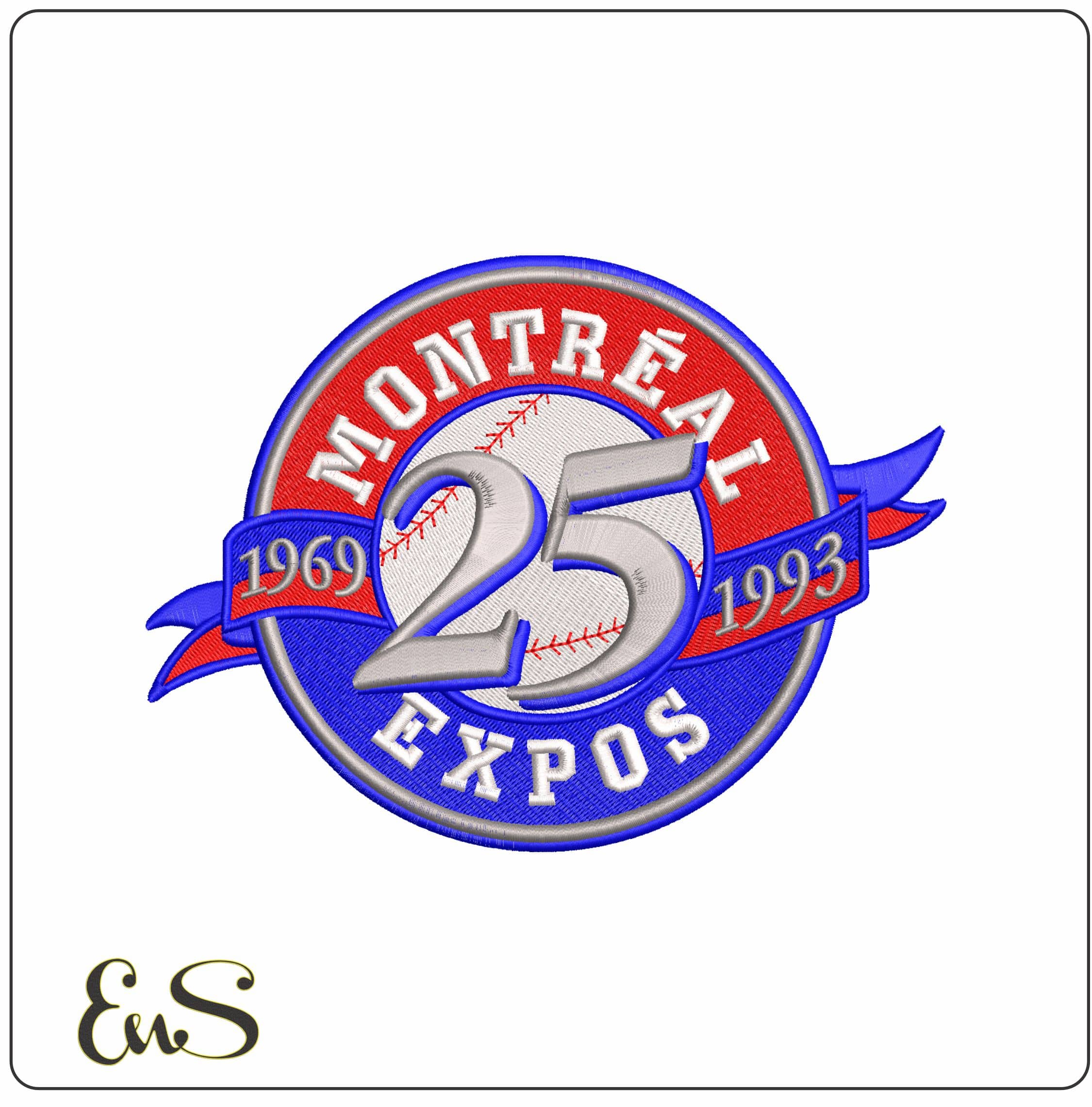 Montreal 25  - Elegant embroidery design file - instant download