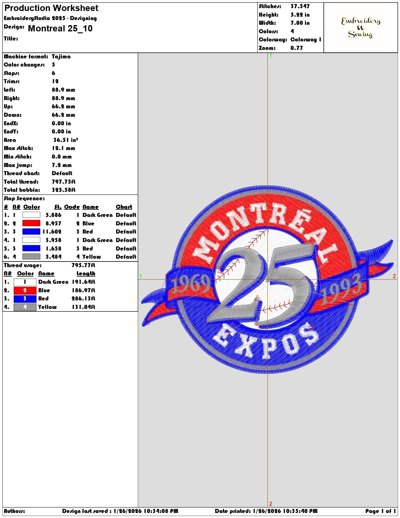 Montreal 25  - Elegant embroidery design file - instant download — view 3