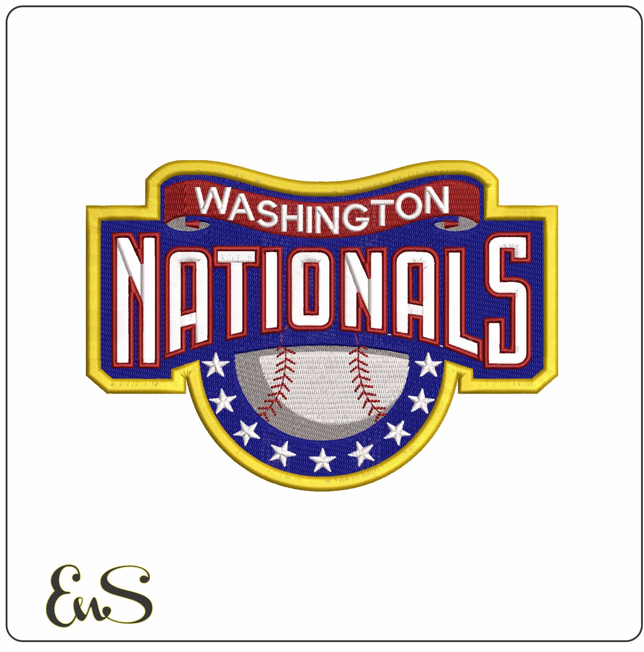 NATIONALS  - Elegant embroidery design file - instant download