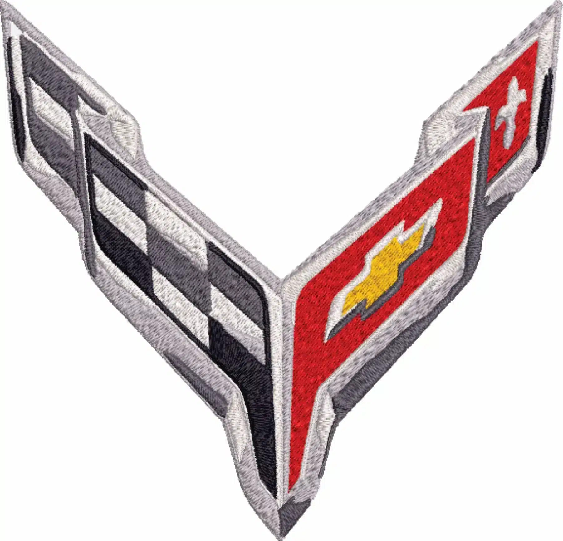 Corvette Car Logo embroidery design - Chevrolet C7 C8 design machine pattern Car Auto Company embroidery file instant download in a frame — view 4