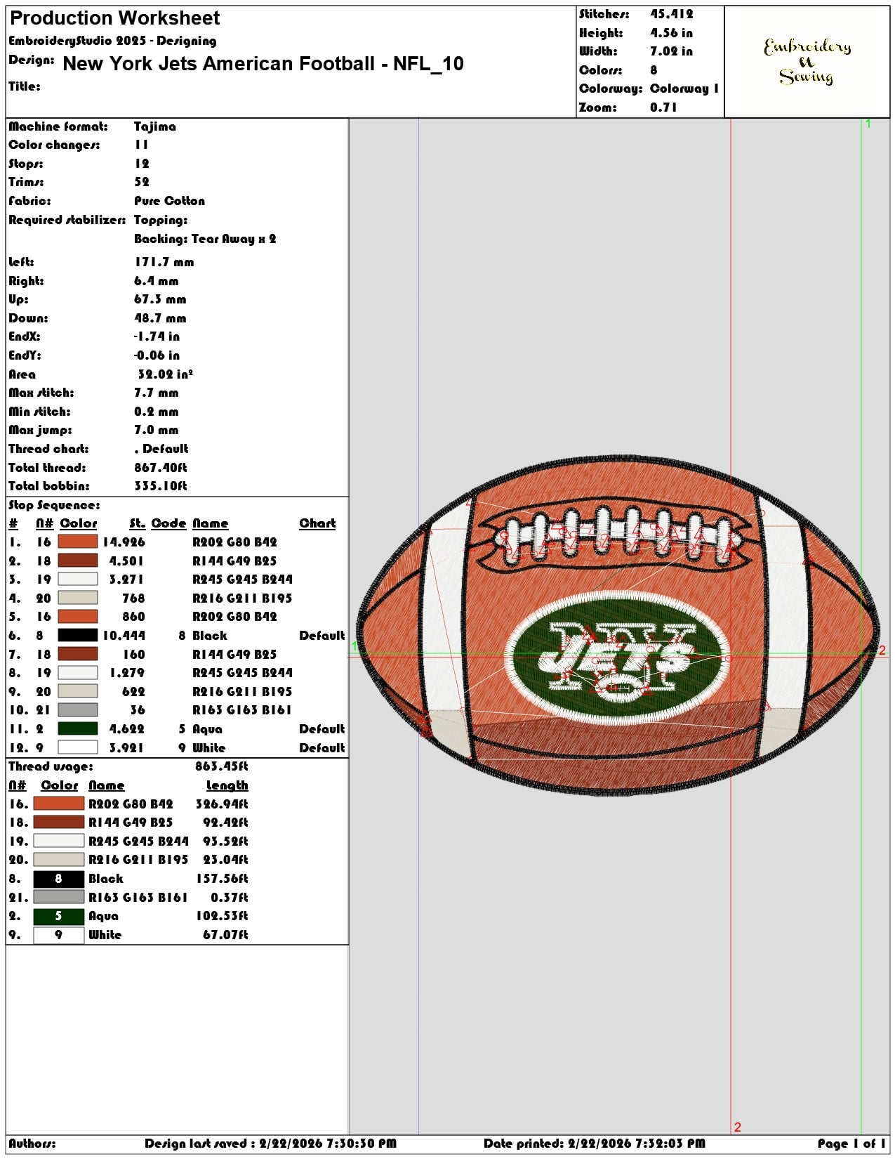 New York Jets American Football NFL   - Elegant embroidery design file - instant download — view 3