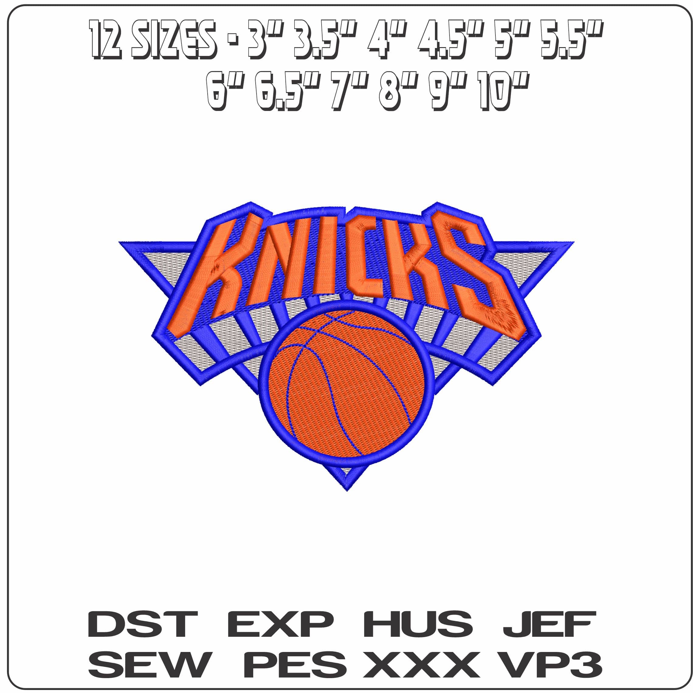 New York Knicks NBA   - Elegant embroidery design file - instant download — view 2