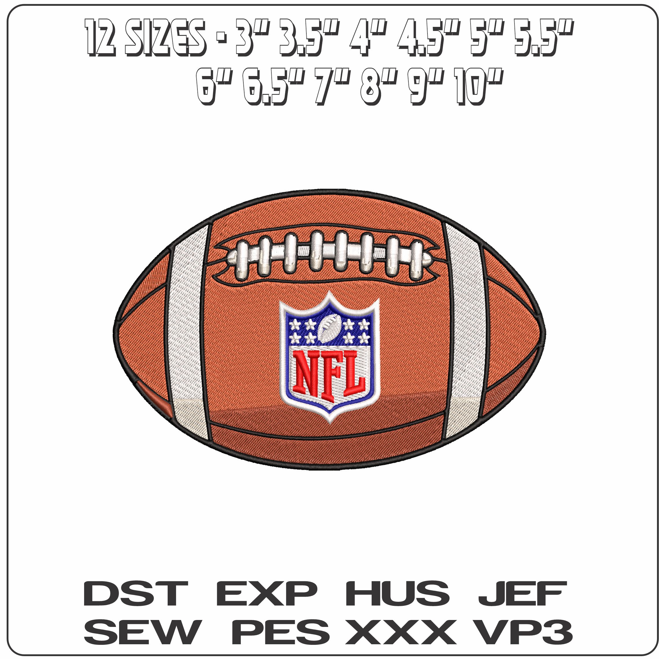 NFL American Football NFL   - Elegant embroidery design file - instant download — view 2