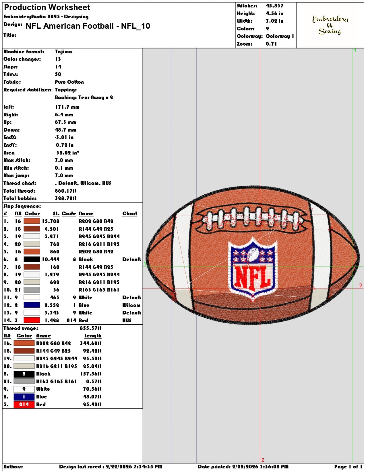 NFL American Football NFL   - Elegant embroidery design file - instant download — view 3