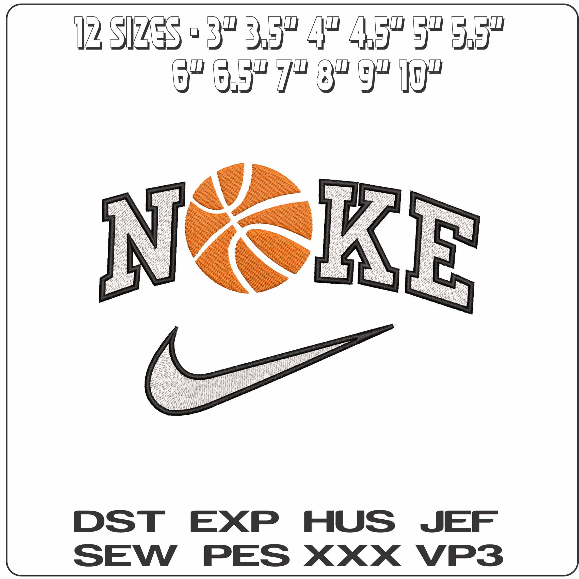 Nike Air Jordan Basketball   - Elegant embroidery design file - instant download — view 2