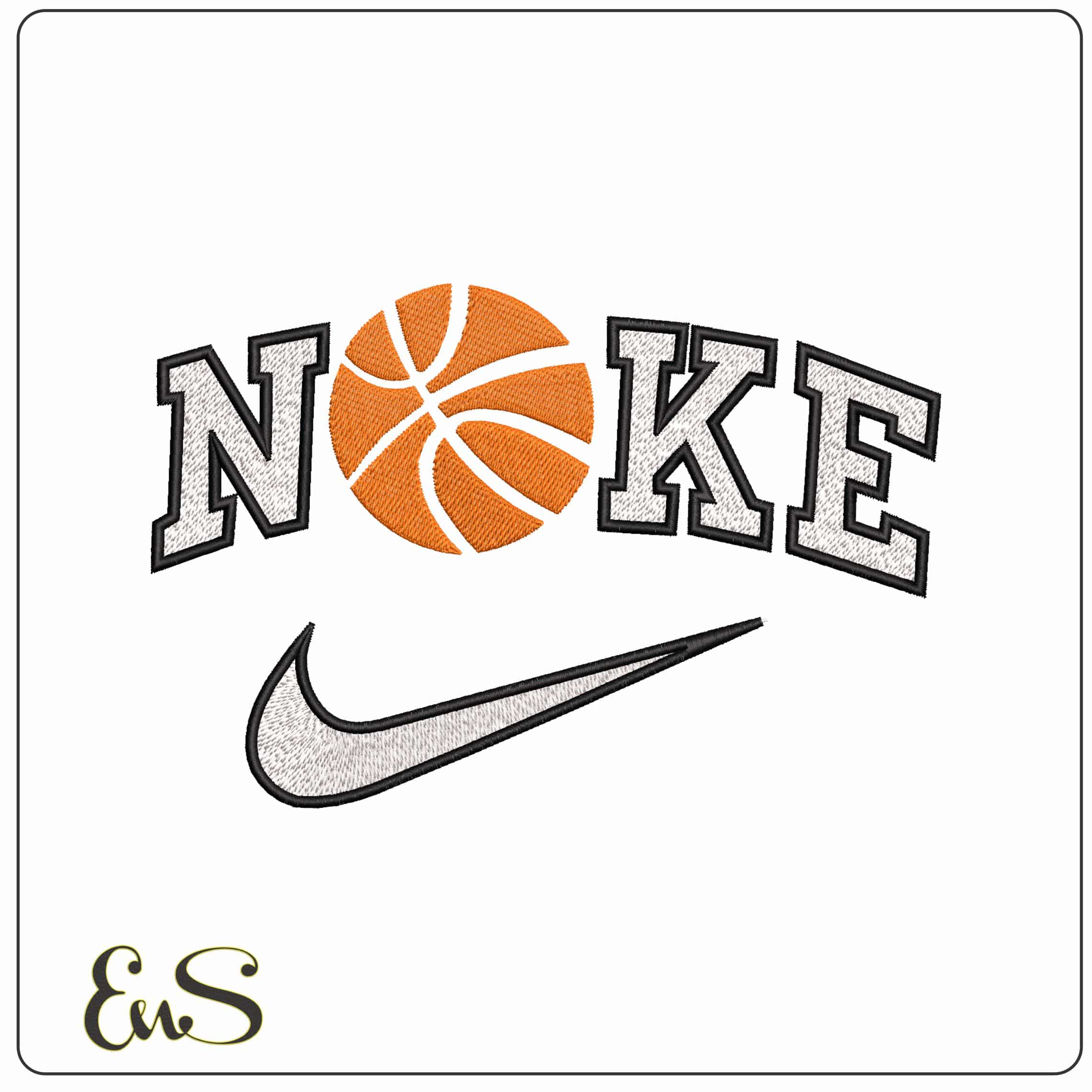 Nike Air Jordan Basketball   - Elegant embroidery design file - instant download