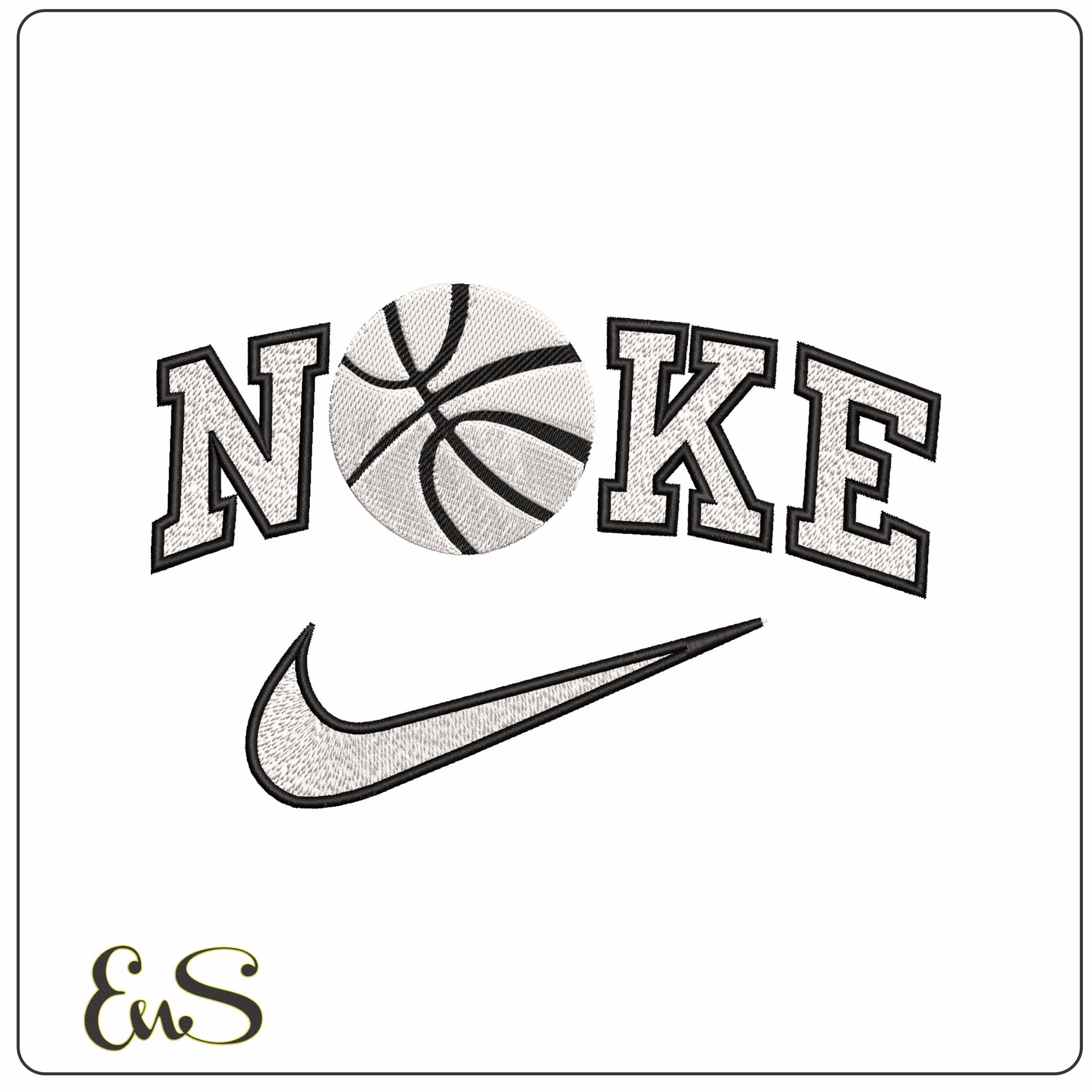 Nike Basketball  - Elegant embroidery design file - instant download