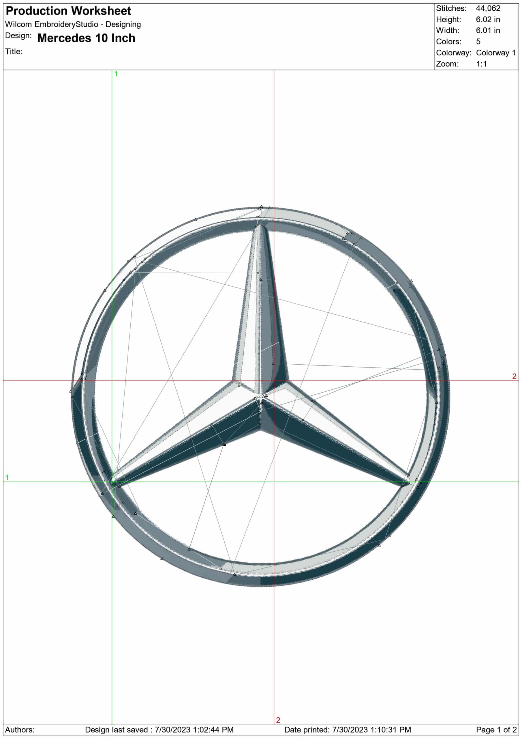 Mercedes embroidery design pointed star Car Logo embroidery design - Merc design machine pattern Car Auto Company embroidery file instant download in a frame — view 2