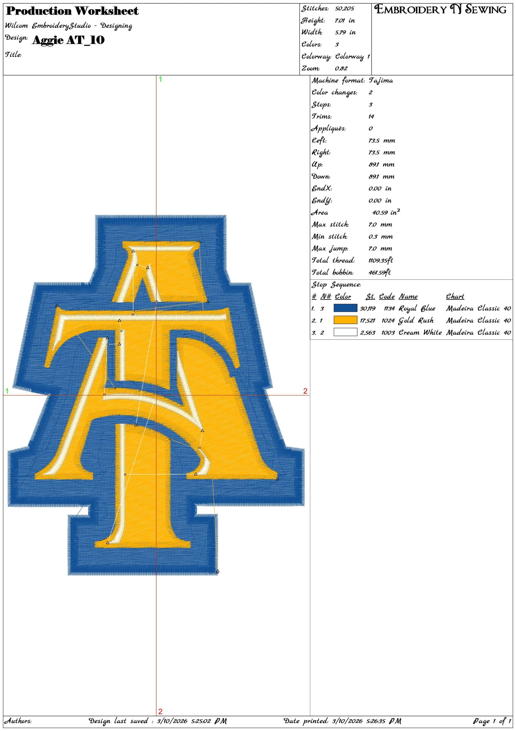 Aggies AT North Carolina AT&T State University - Elegant embroidery design file - instant download (Copy) — view 3