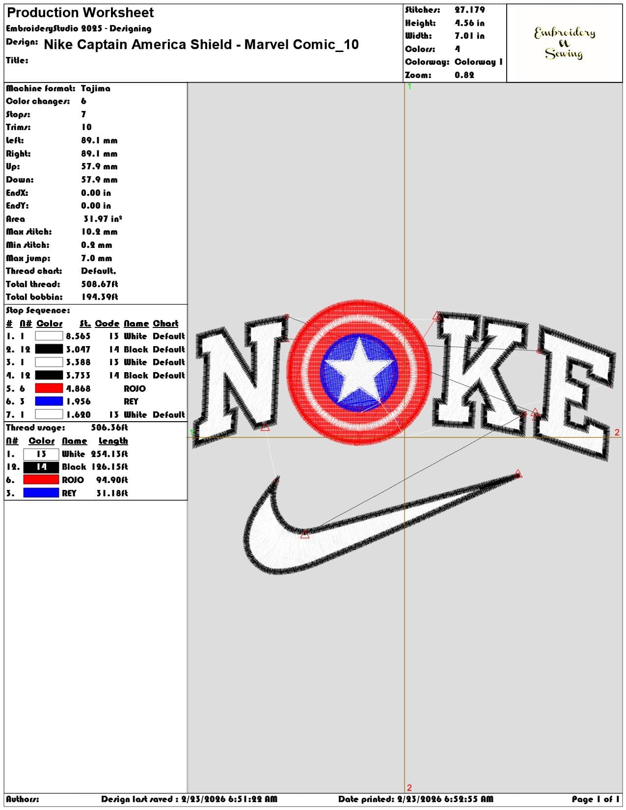 Nike Captain America Shield Marvel Comic  - Elegant embroidery design file - instant download — view 3