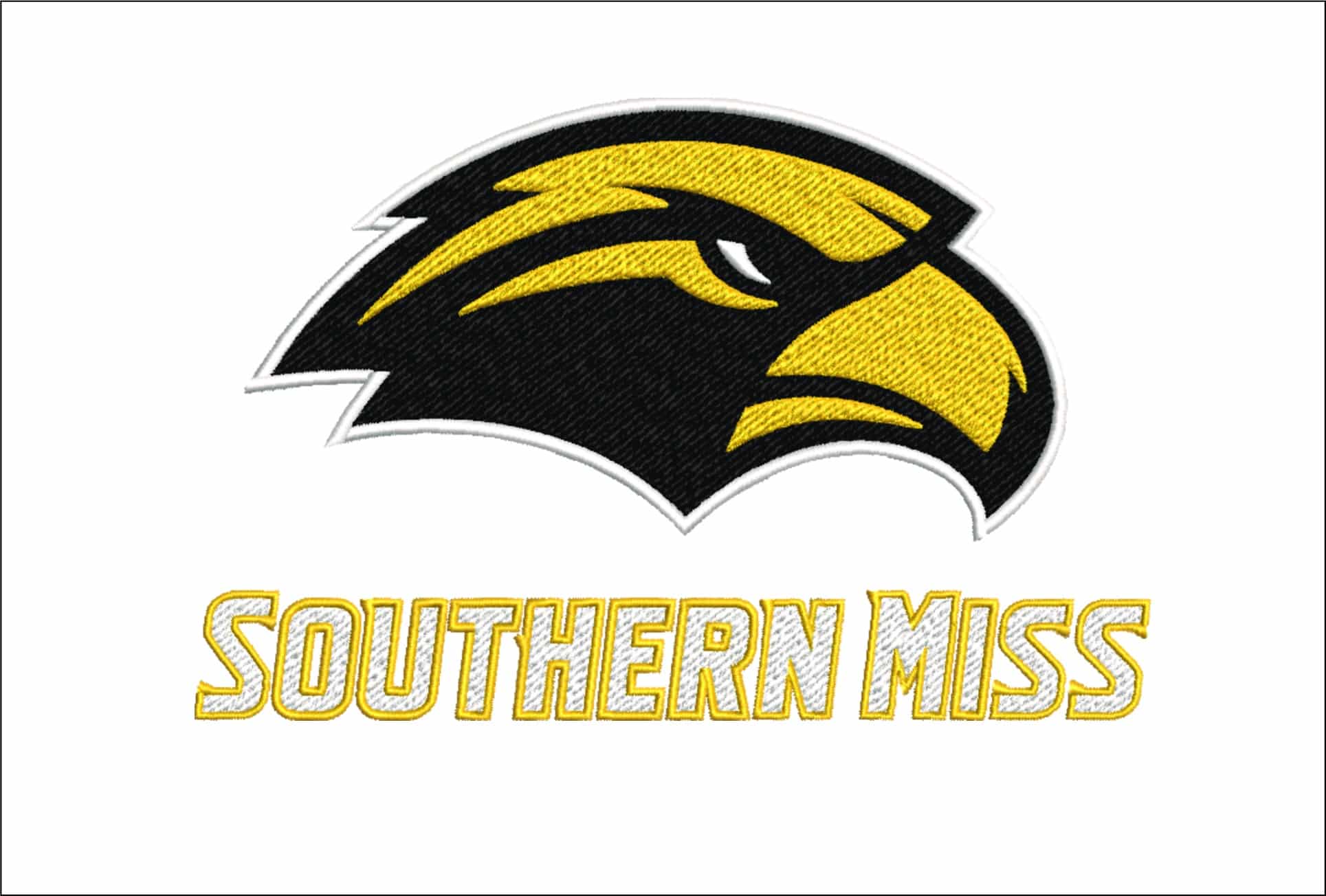 The Southern Miss Golden Eagles embroidery design University of Southern Mississippi Logo embroidery file machine pattern instant download