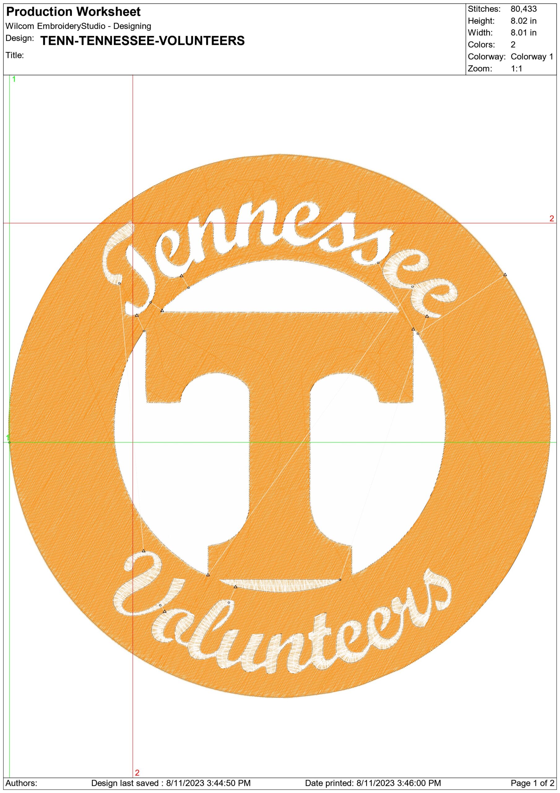 Tennessee Volunteers embroidery design University of Tennessee Logo embroidery machine pattern embroidery file instant download — view 2