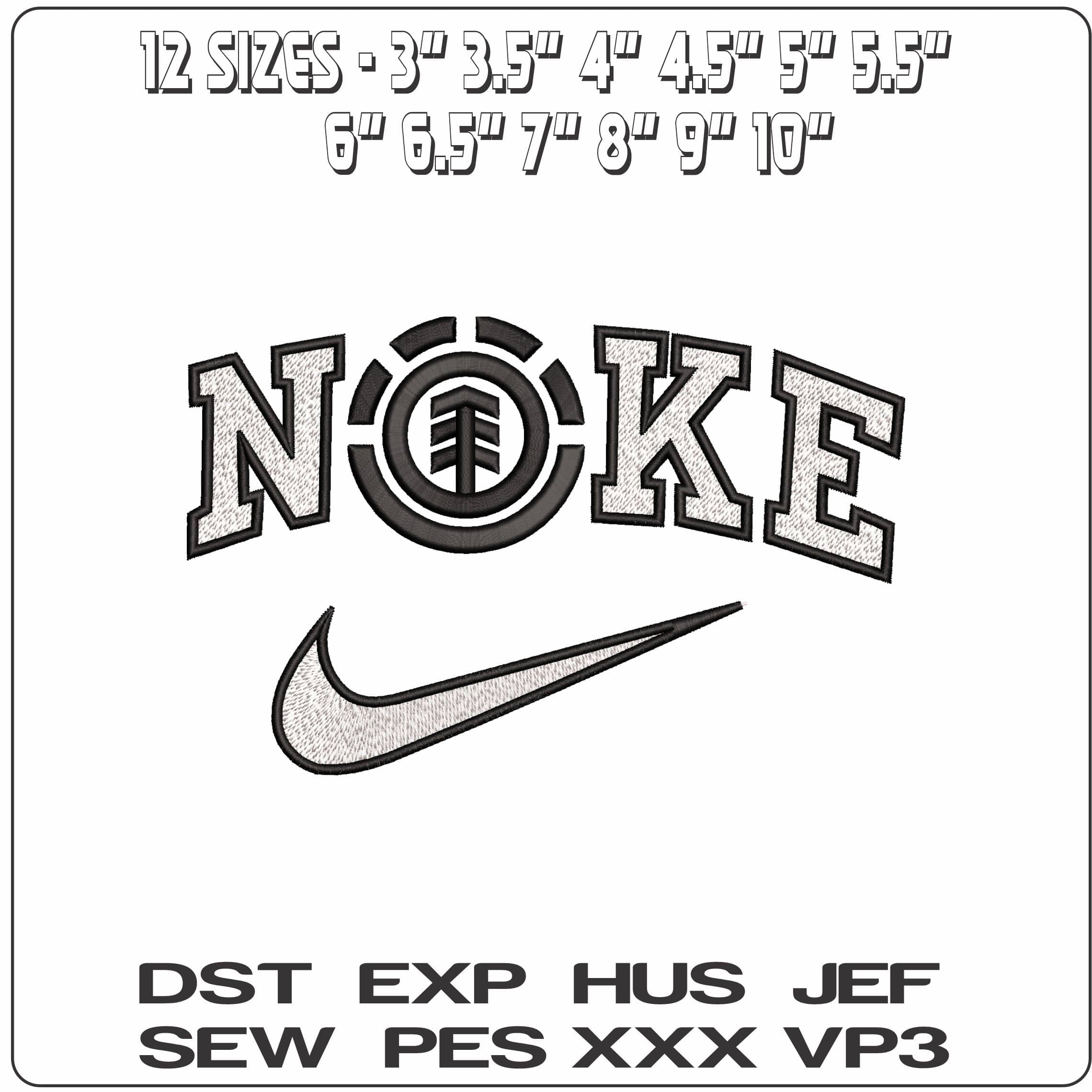 Nike Element Skateboard Logo   - Elegant embroidery design file-instant download — view 2