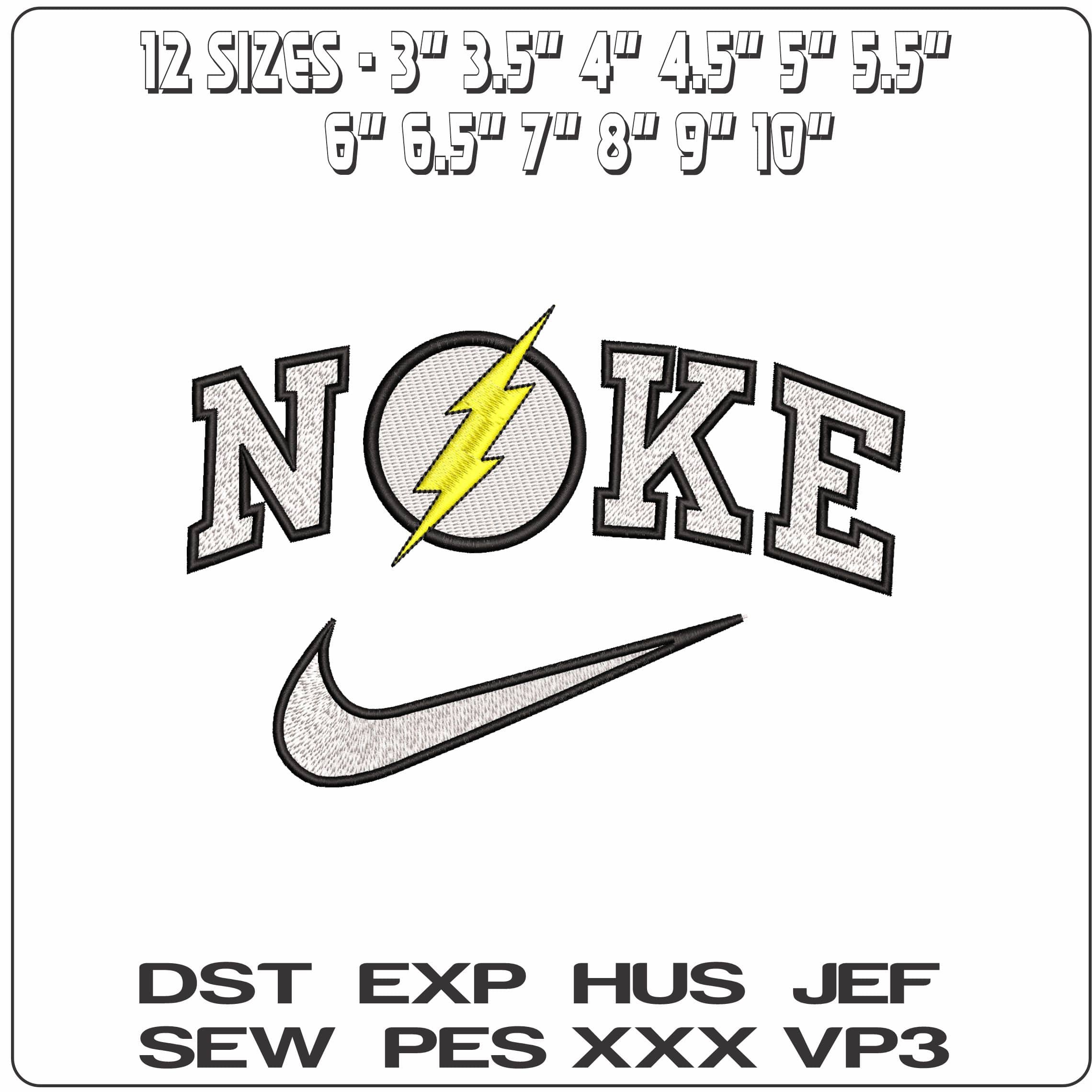 Nike Flash Logo DC Comic   - Elegant embroidery design file-instant download — view 2