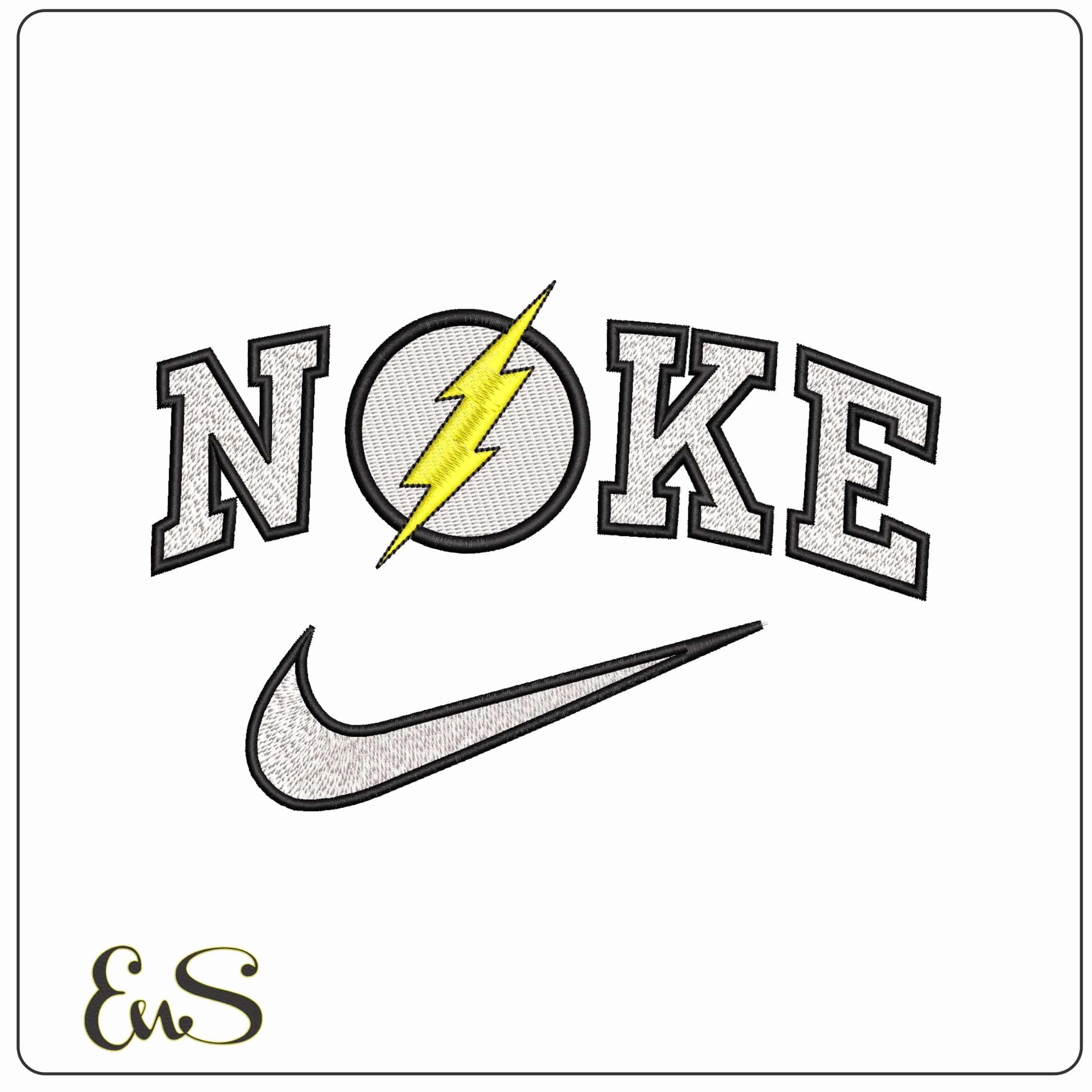 Nike Flash Logo DC Comic   - Elegant embroidery design file-instant download