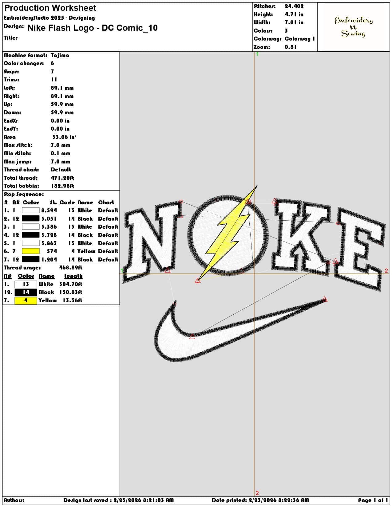 Nike Flash Logo DC Comic   - Elegant embroidery design file-instant download — view 3