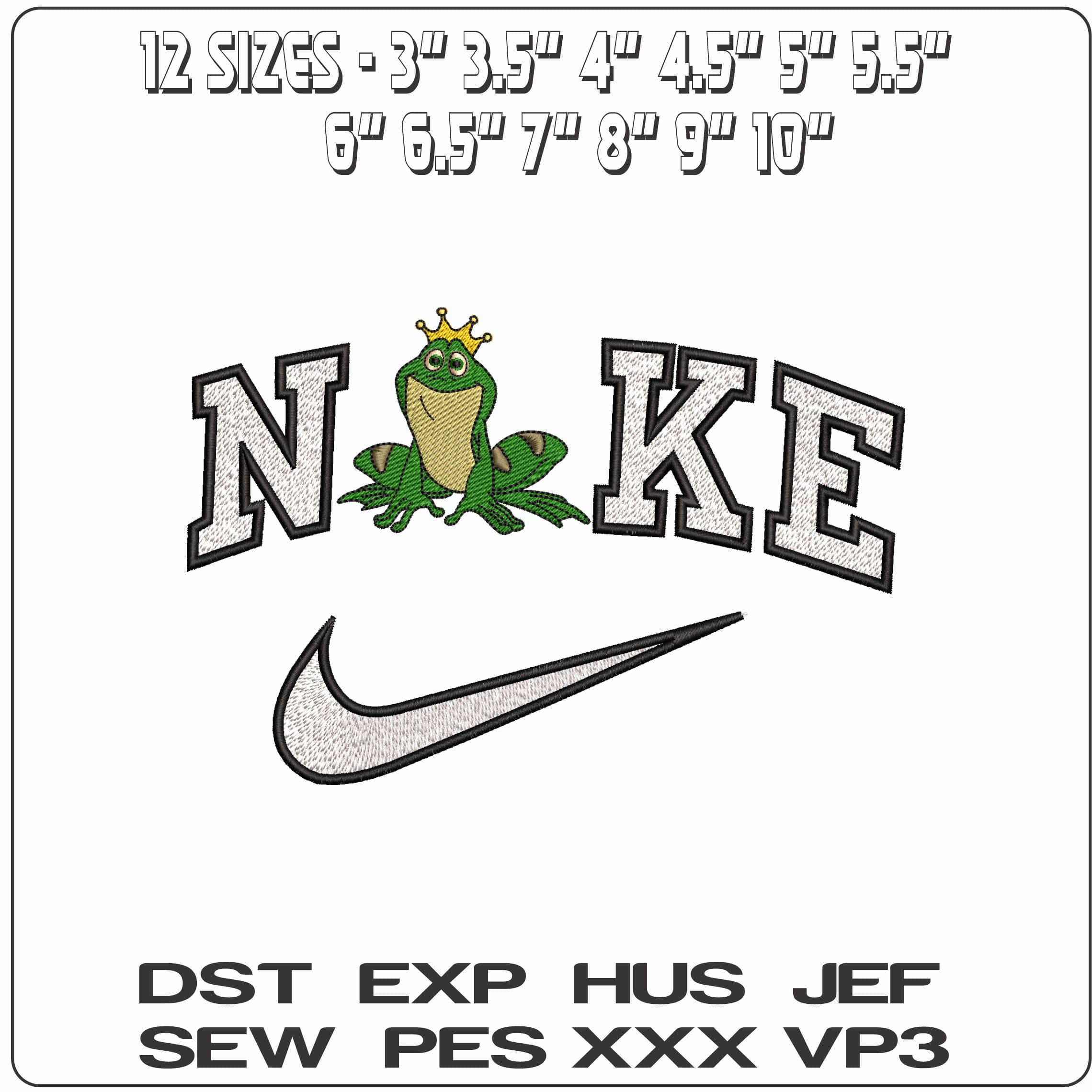 Nike Frog Prince   - Elegant embroidery design file-instant download — view 2
