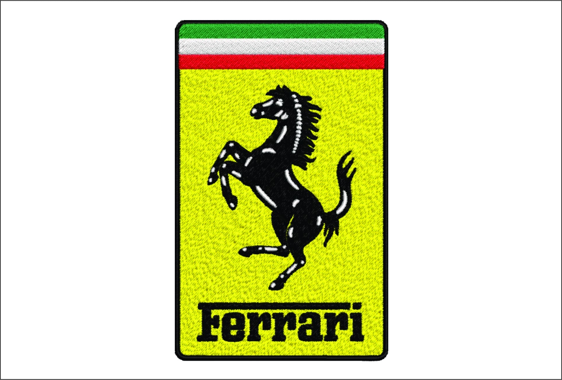 Ferrari Car Logo embroidery design - Red design machine pattern Car Auto Company embroidery file instant download in a frame