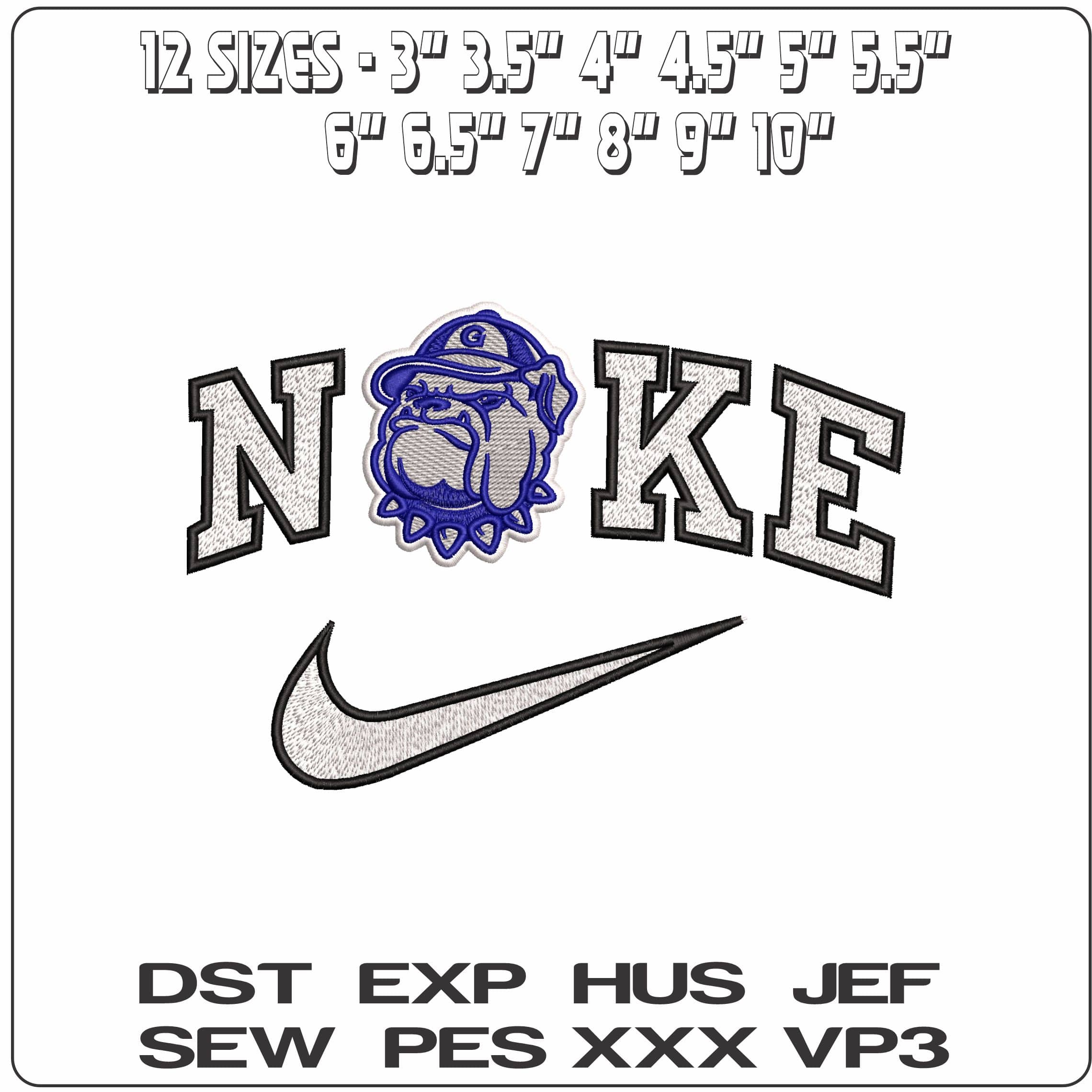 Nike Georgetown University Hoyas College  - Elegant embroidery design file-instant download — view 2