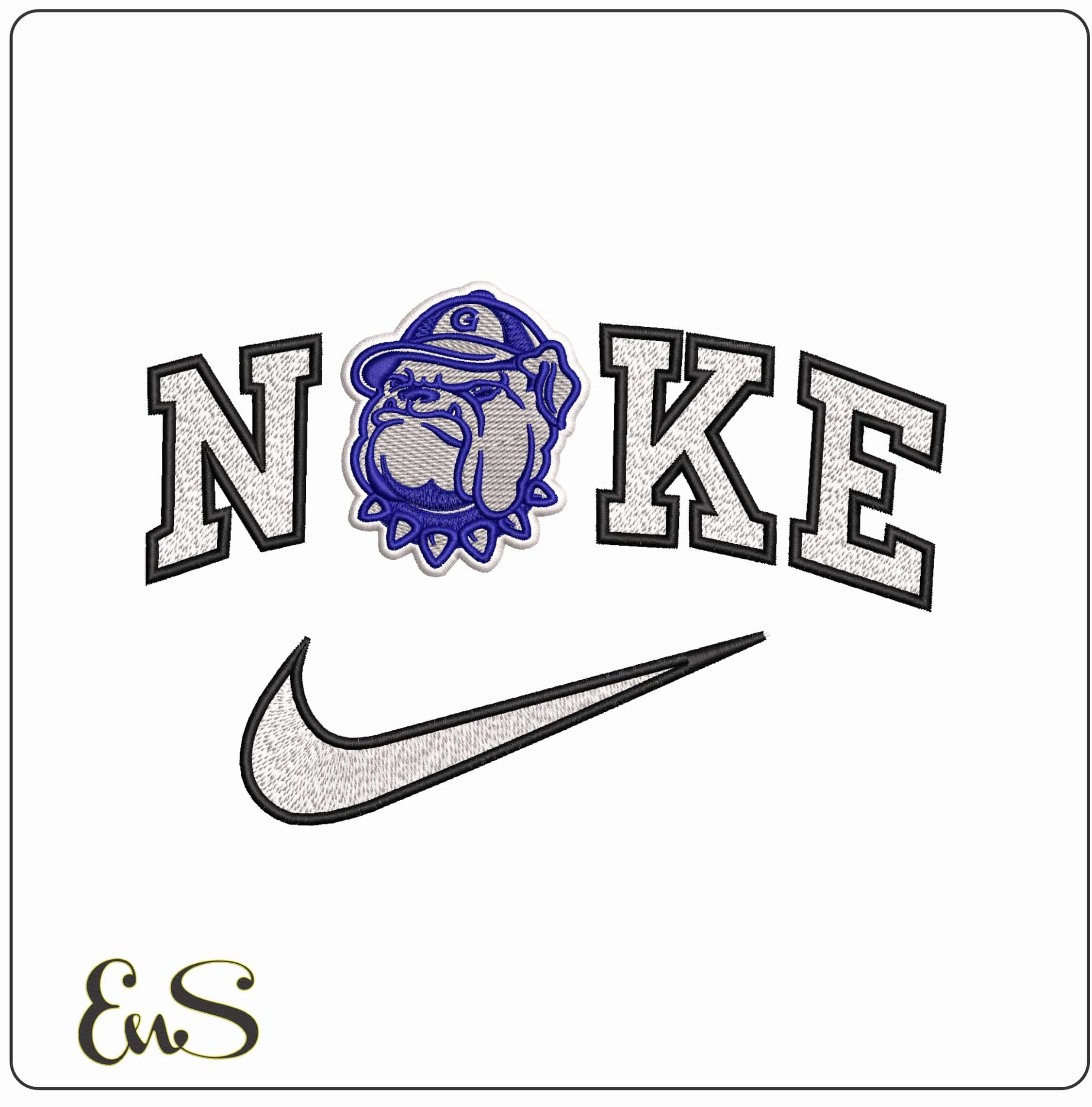 Nike Georgetown University Hoyas College  - Elegant embroidery design file-instant download