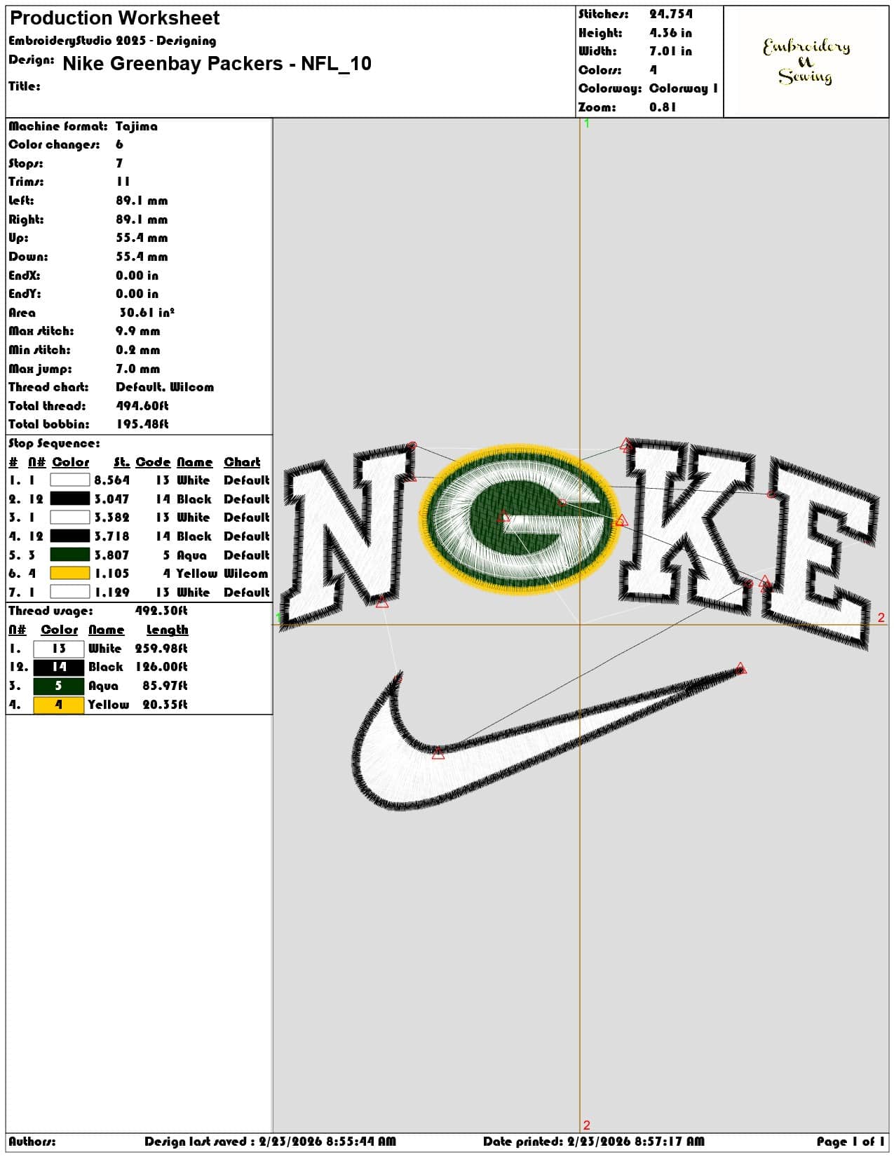 Nike Greenbay Packers NFL  - Elegant embroidery design file-instant download — view 3