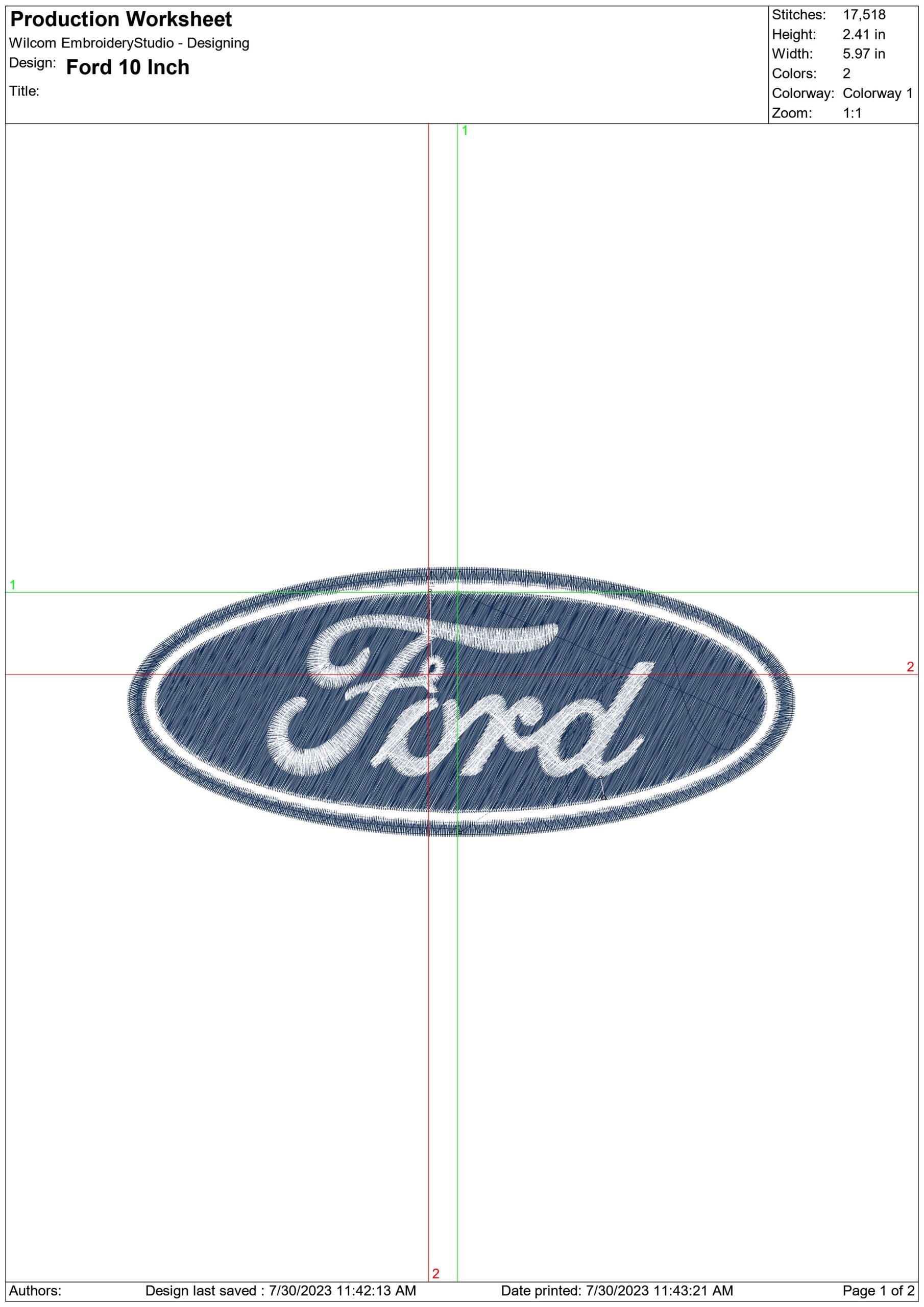 Ford Car Logo embroidery design - Iconic Logo design machine pattern Car Auto Company embroidery file instant download in a frame — view 2