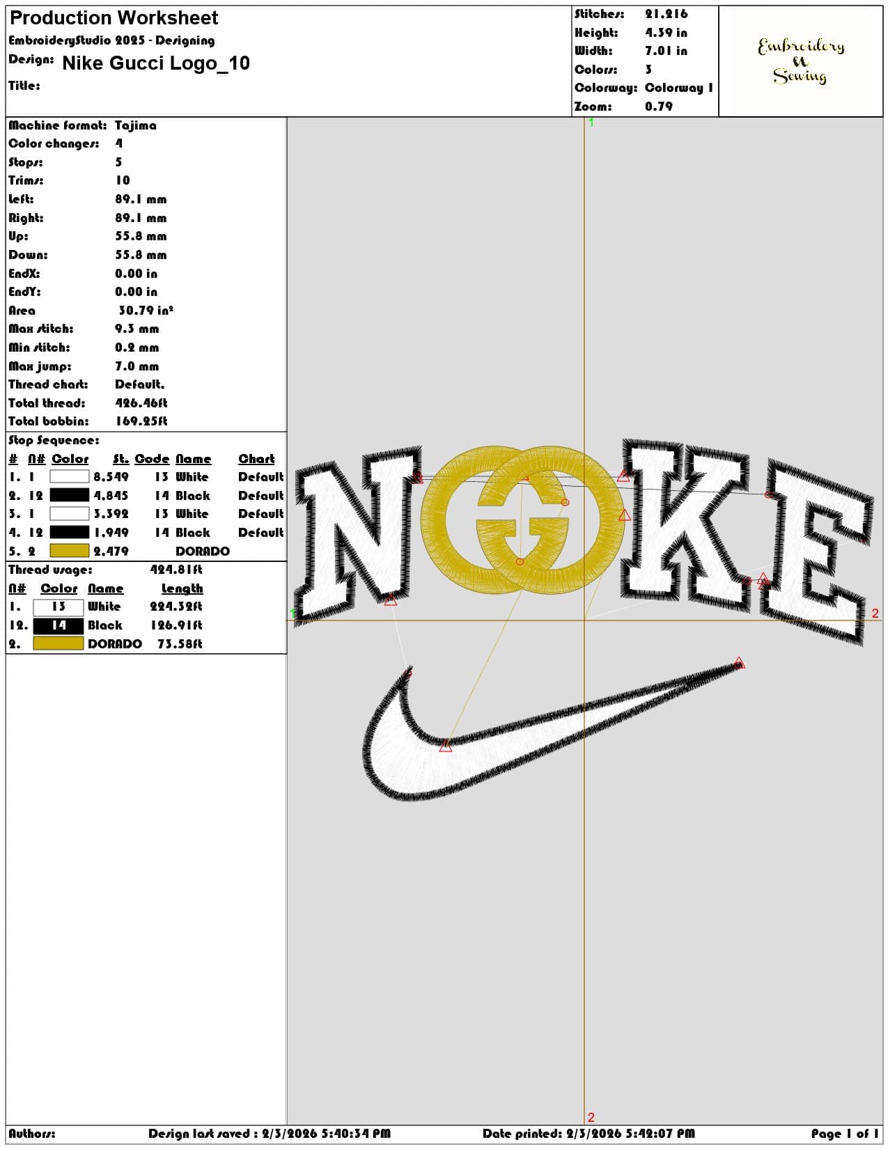 Nike Gucci Logo  - Elegant embroidery design file-instant download — view 3