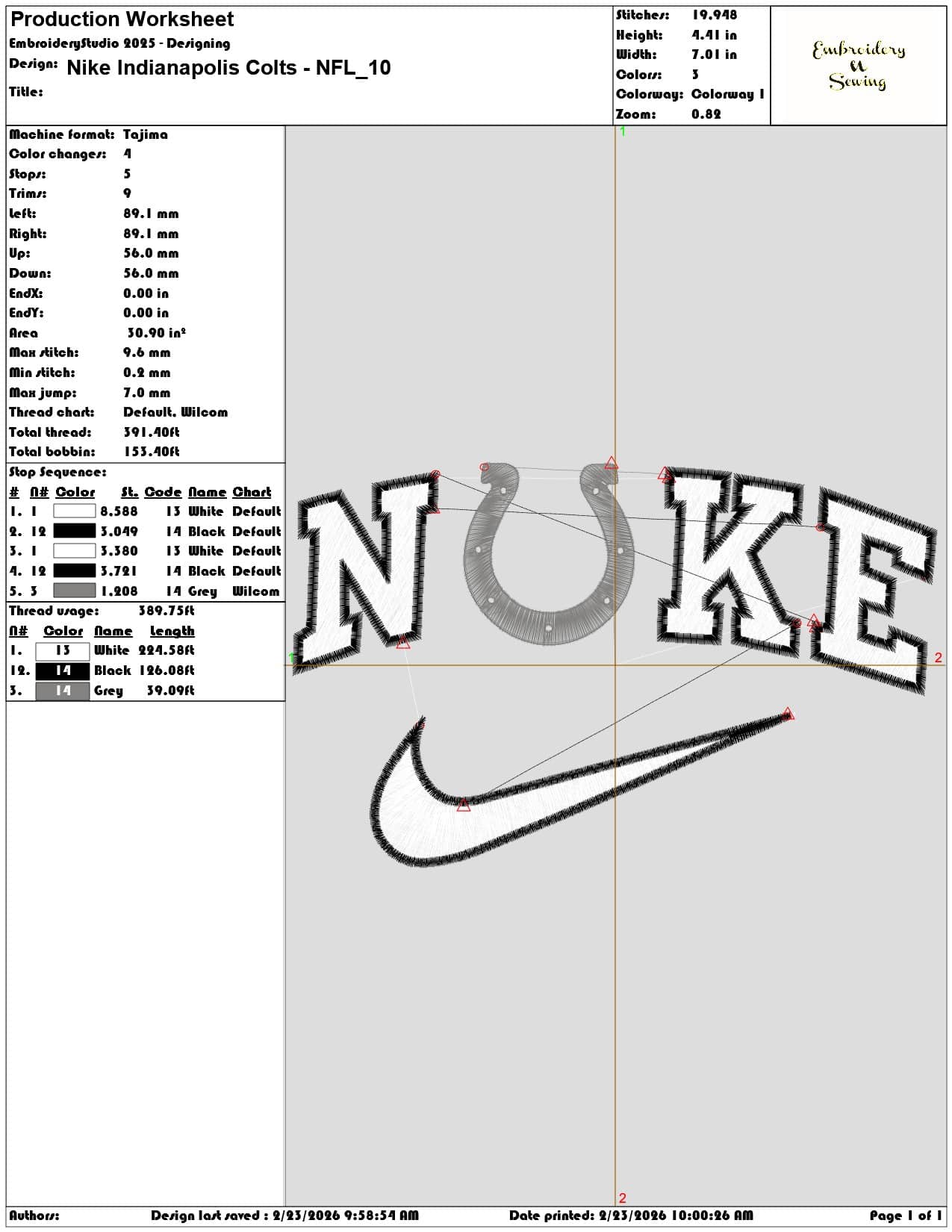 Nike Indianapolis Colts NFL  - Elegant embroidery design file-instant download — view 2